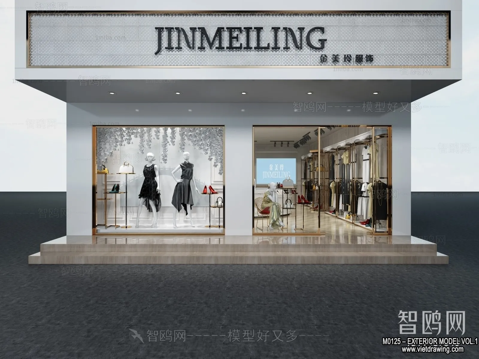 Exterior 3D Collection - Shop - Fastfood - Retails - 3D Models - 124