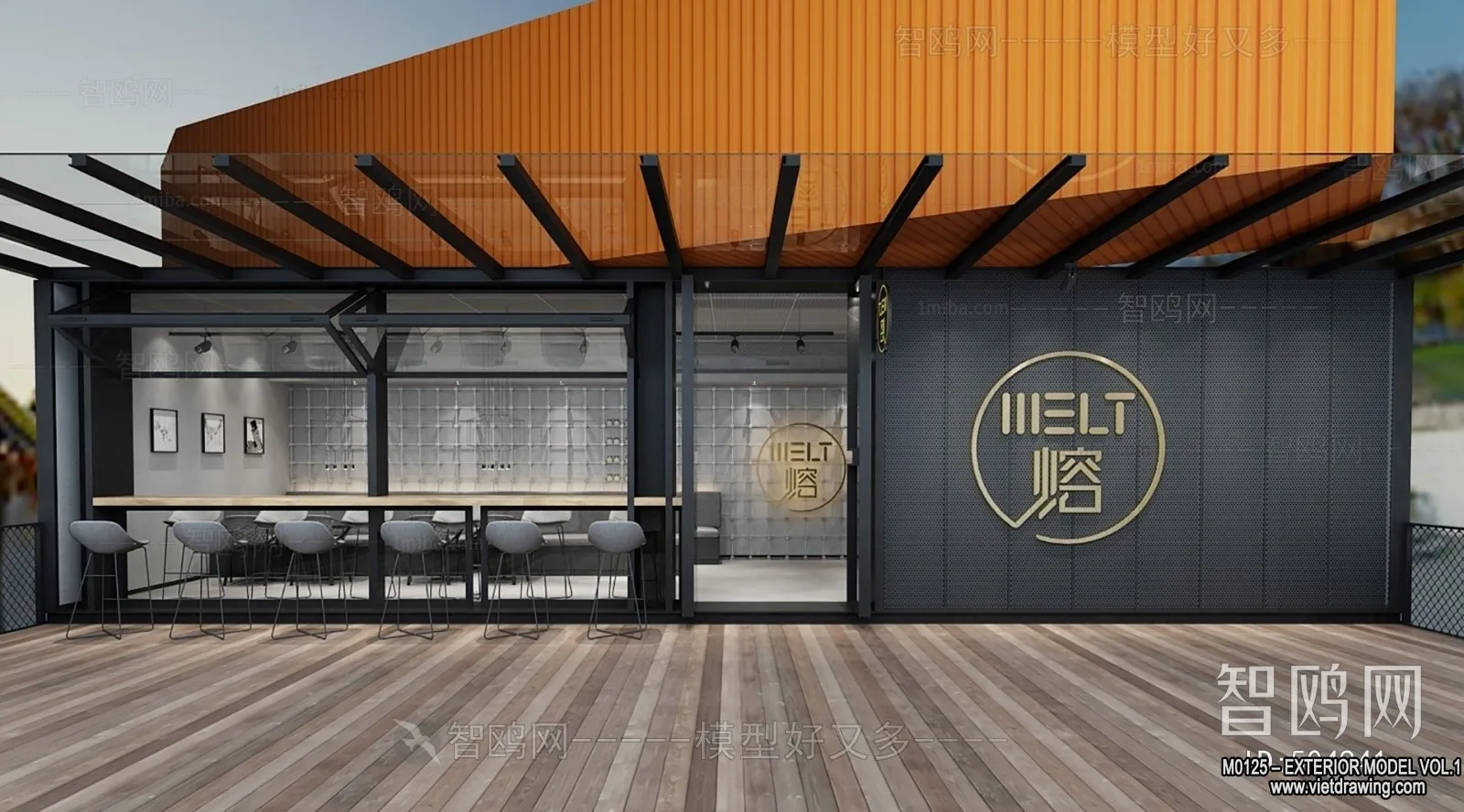 Exterior 3D Collection - Shop - Fastfood - Retails - 3D Models - 129