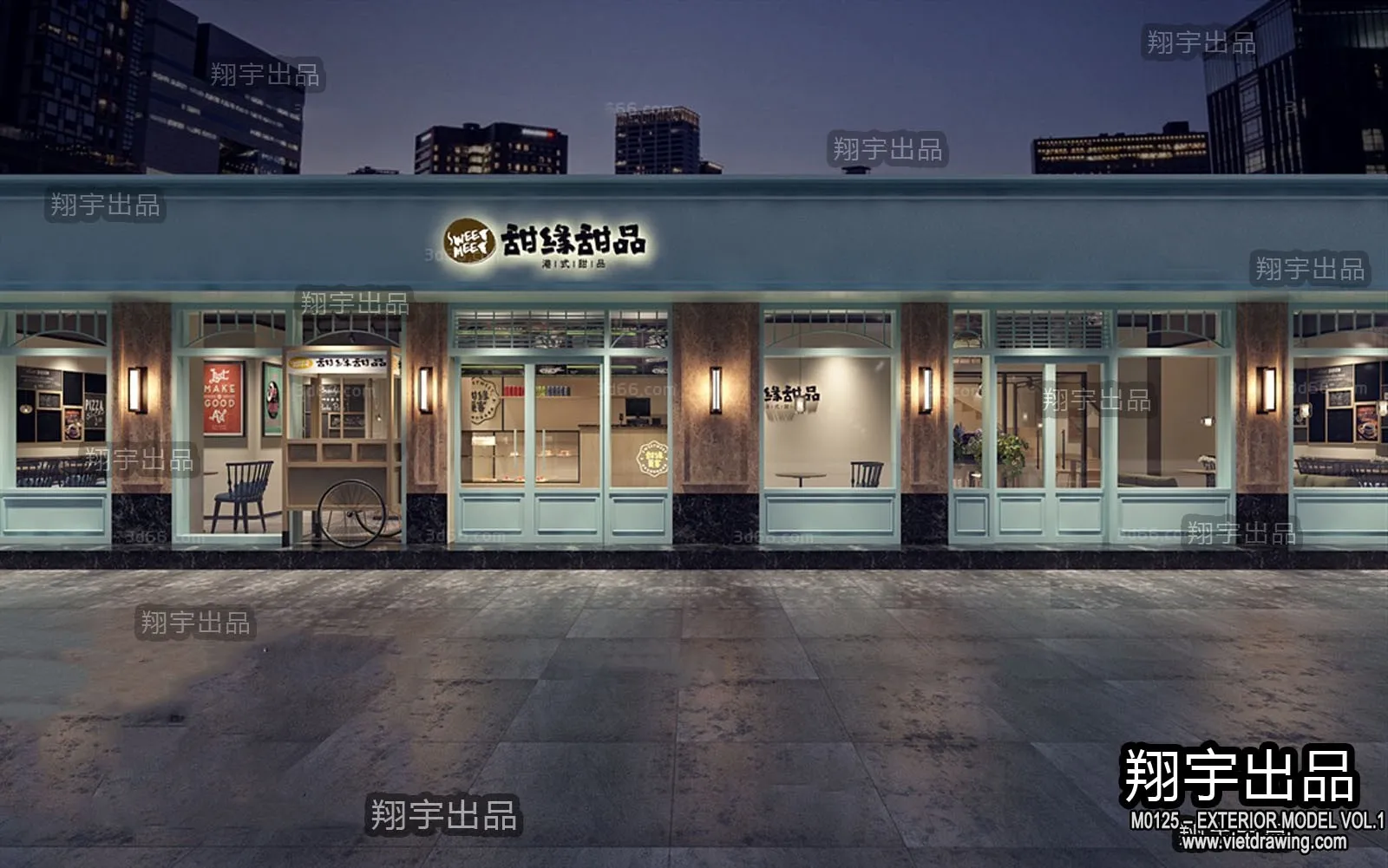 Exterior 3D Collection - Shop - Fastfood - Retails - 3D Models - 139