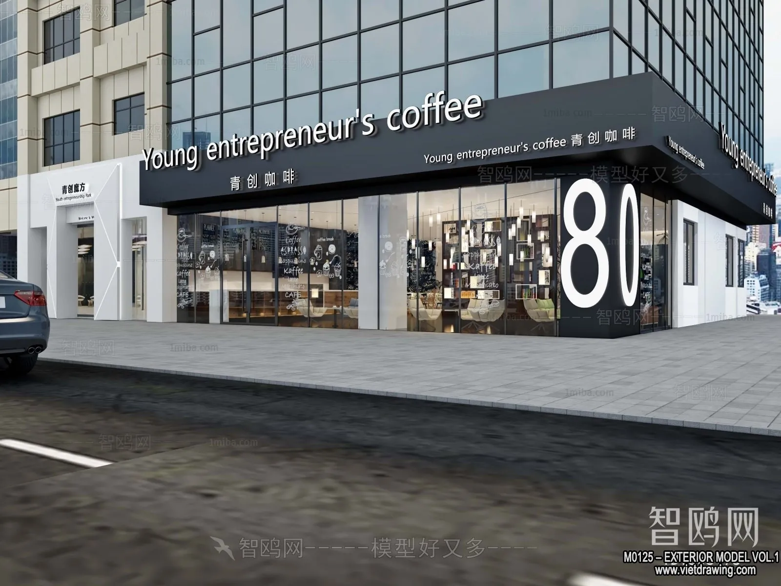Exterior 3D Collection - Shop - Fastfood - Retails - 3D Models - 142