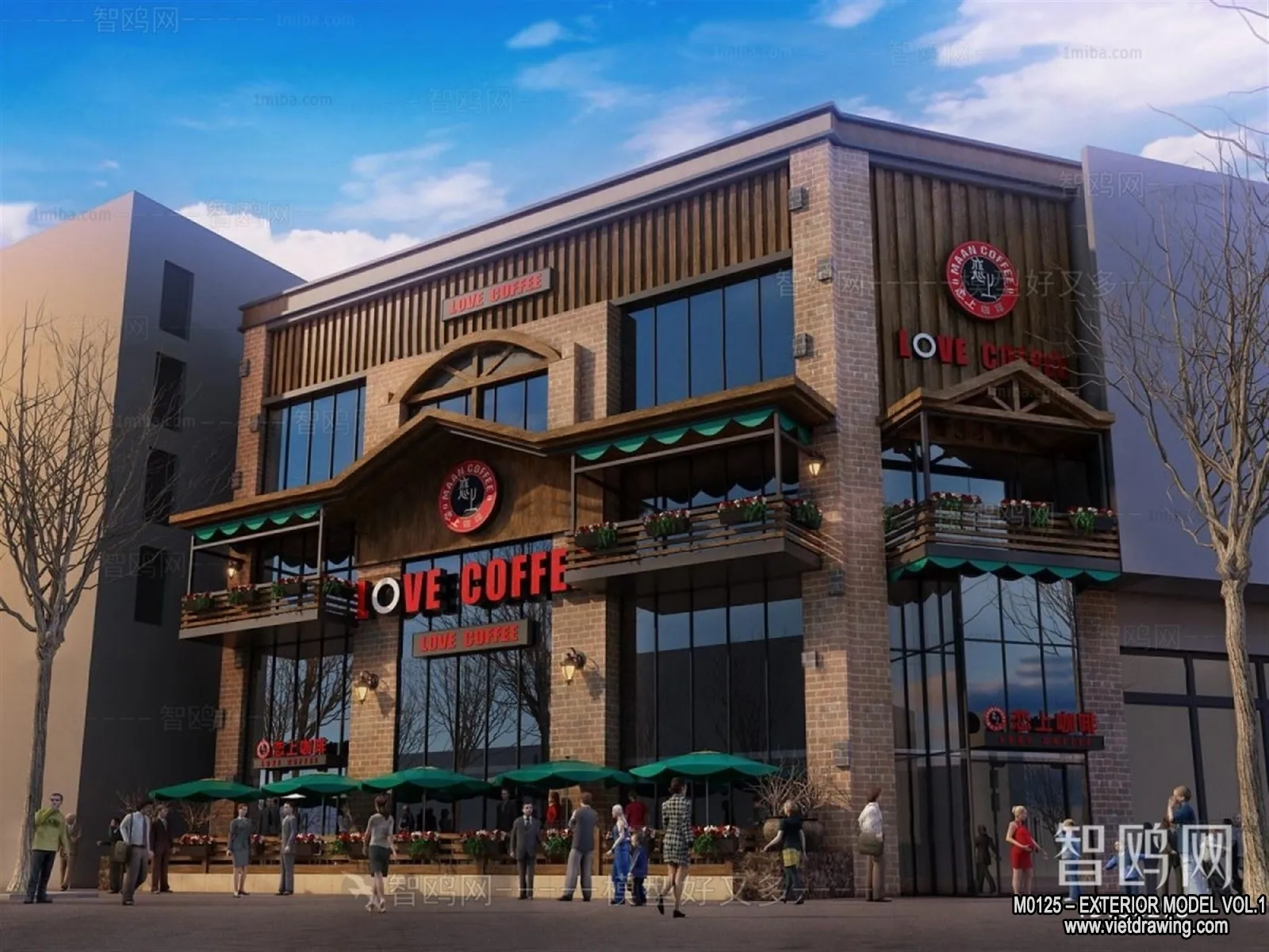 Exterior 3D Collection - Shop - Fastfood - Retails - 3D Models - 148