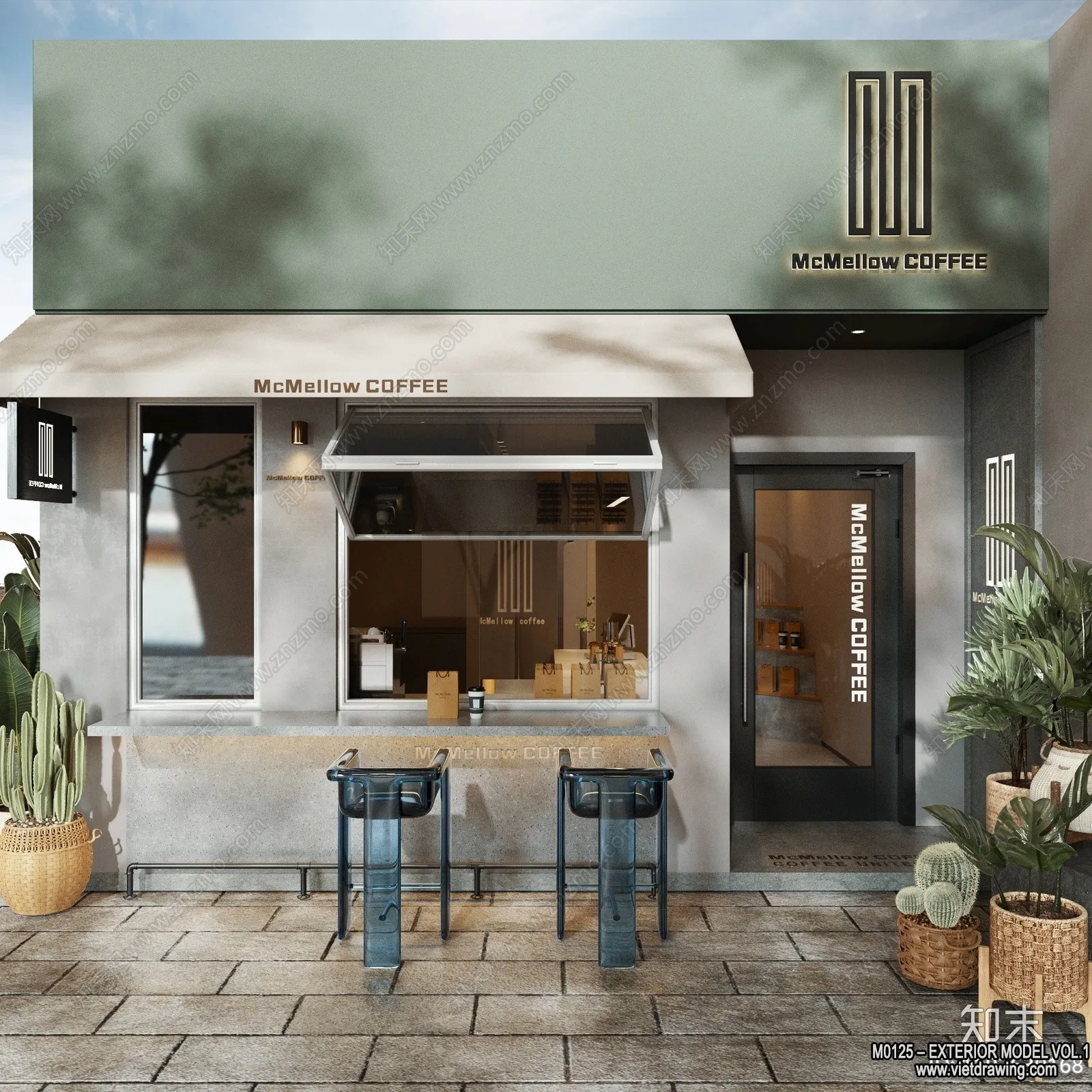 Exterior 3D Collection - Shop - Fastfood - Retails - 3D Models - 152