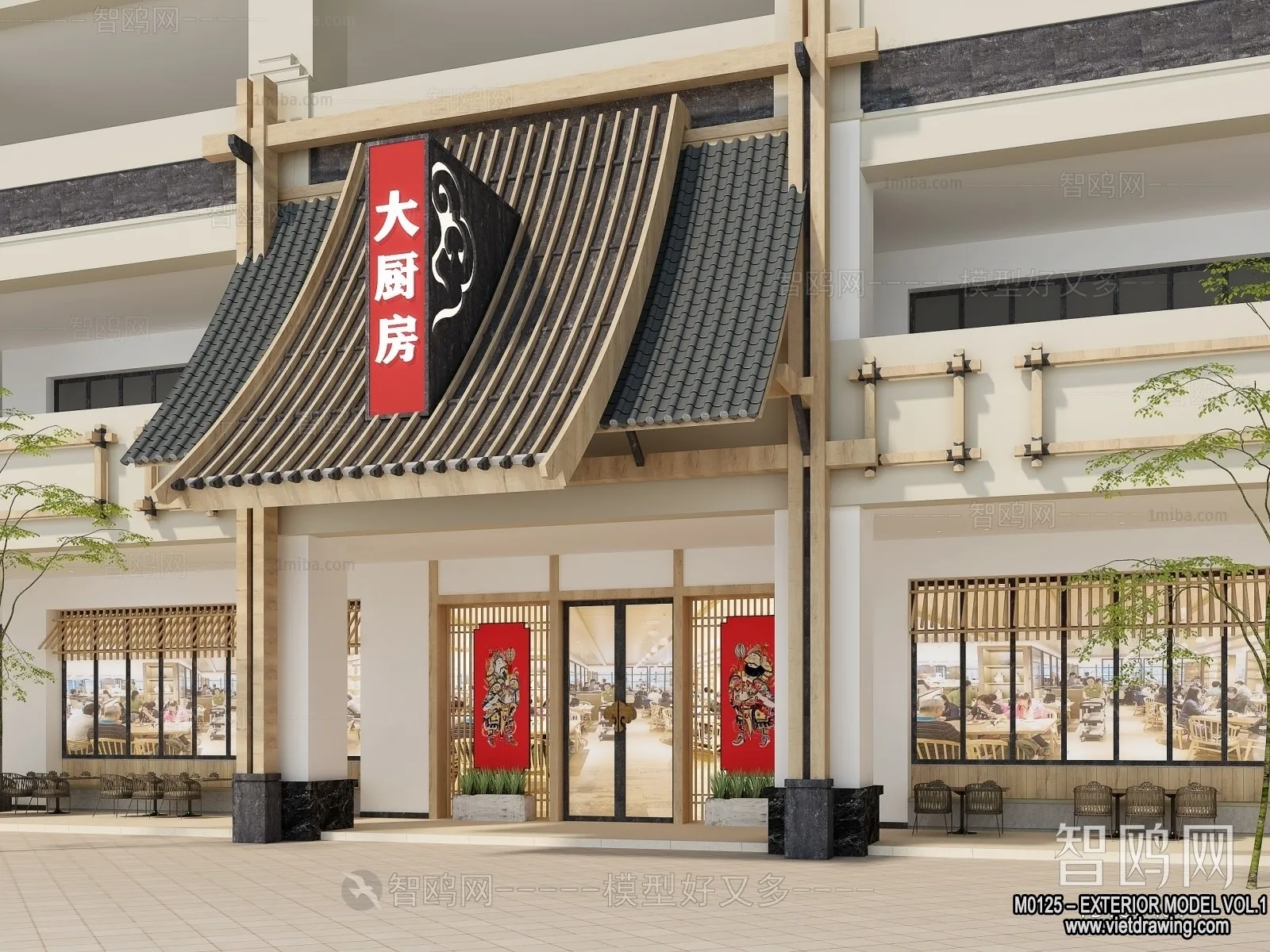 Exterior 3D Collection - Shop - Fastfood - Retails - 3D Models - 157