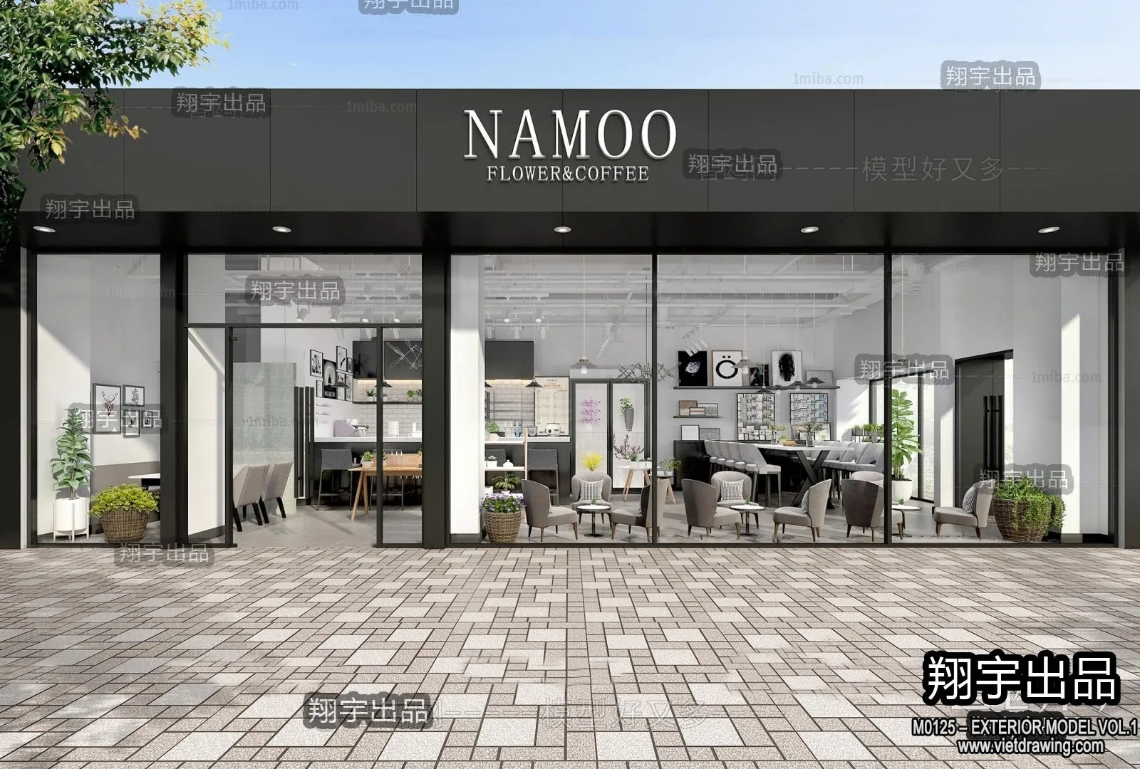 Exterior 3D Collection - Shop - Fastfood - Retails - 3D Models - 165