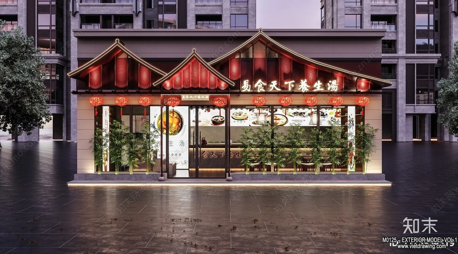 Exterior 3D Collection - Shop - Fastfood - Retails - 3D Models - 169