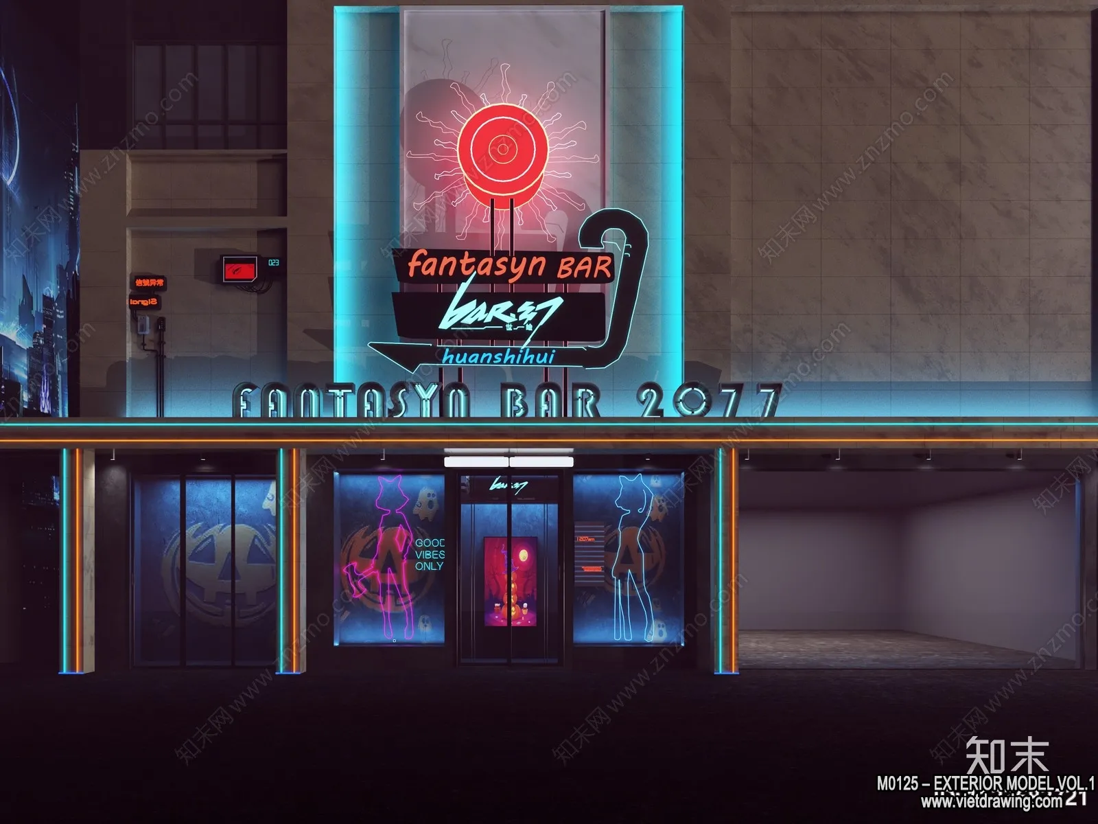 Exterior 3D Collection - Shop - Fastfood - Retails - 3D Models - 170