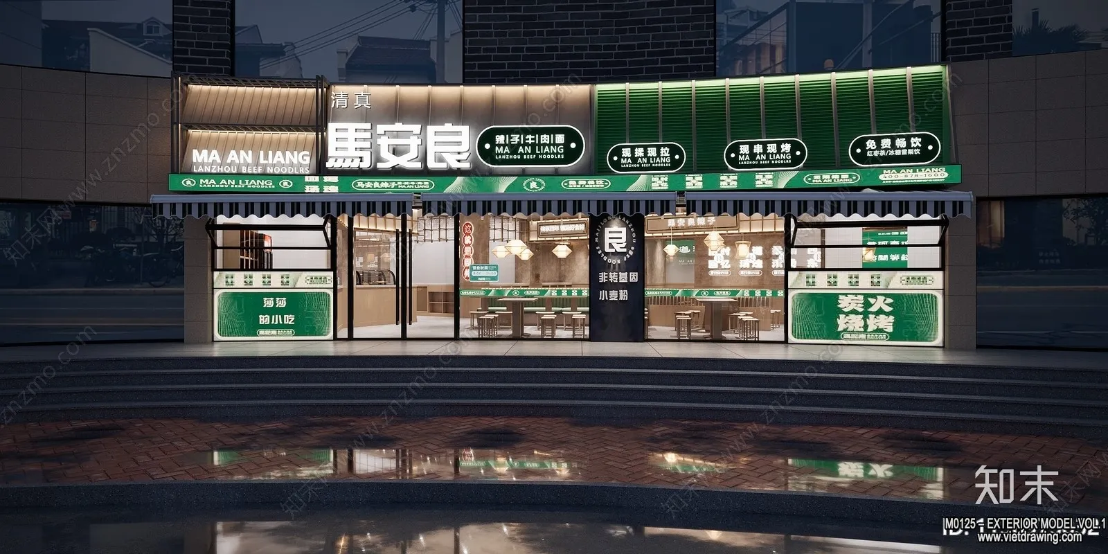 Exterior 3D Collection - Shop - Fastfood - Retails - 3D Models - 186