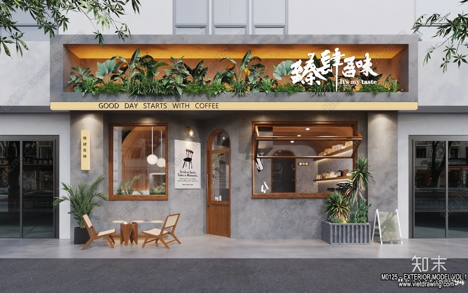 Exterior 3D Collection - Shop - Fastfood - Retails - 3D Models - 187