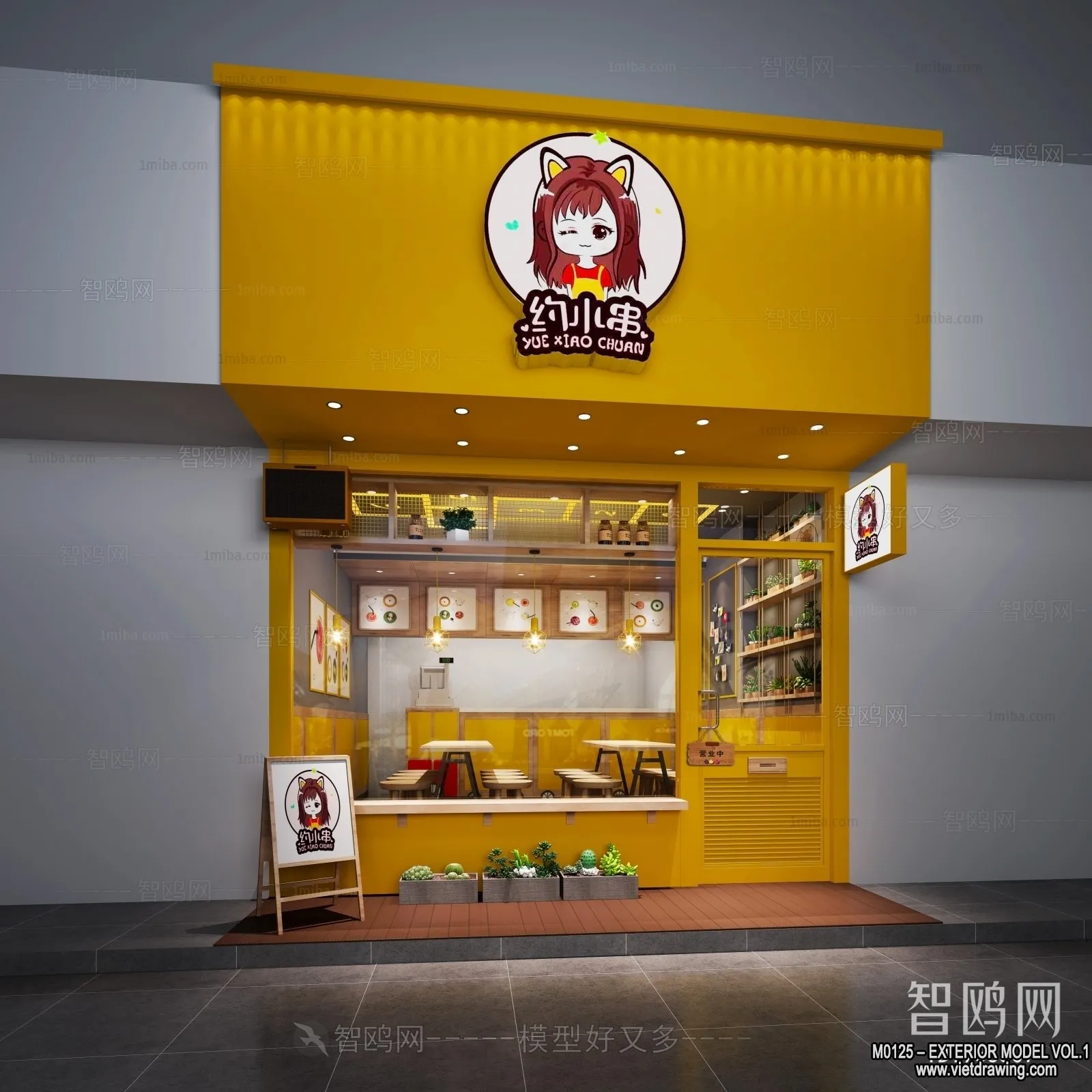 Exterior 3D Collection - Shop - Fastfood - Retails - 3D Models - 189