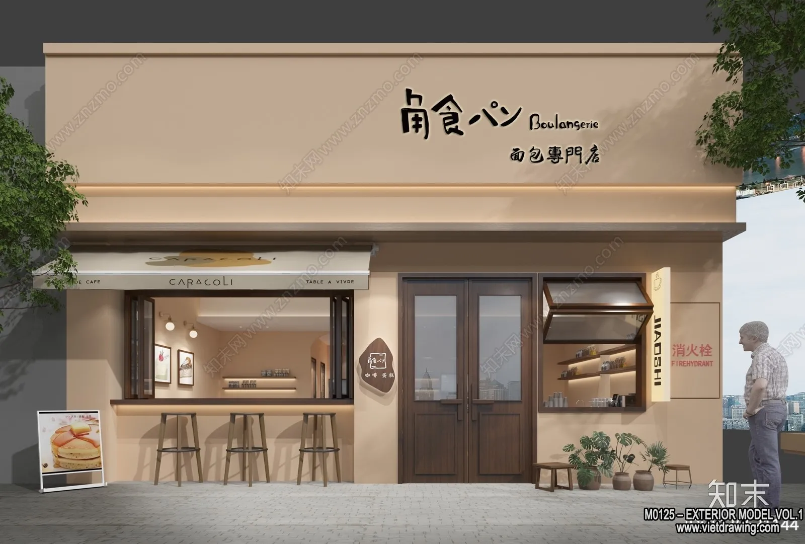 Exterior 3D Collection - Shop - Fastfood - Retails - 3D Models - 190