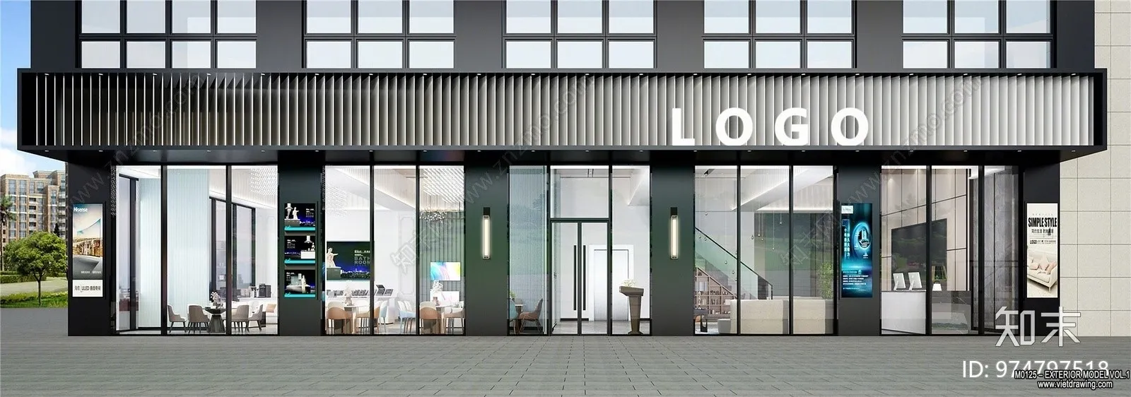 Exterior 3D Collection - Shop - Fastfood - Retails - 3D Models - 202