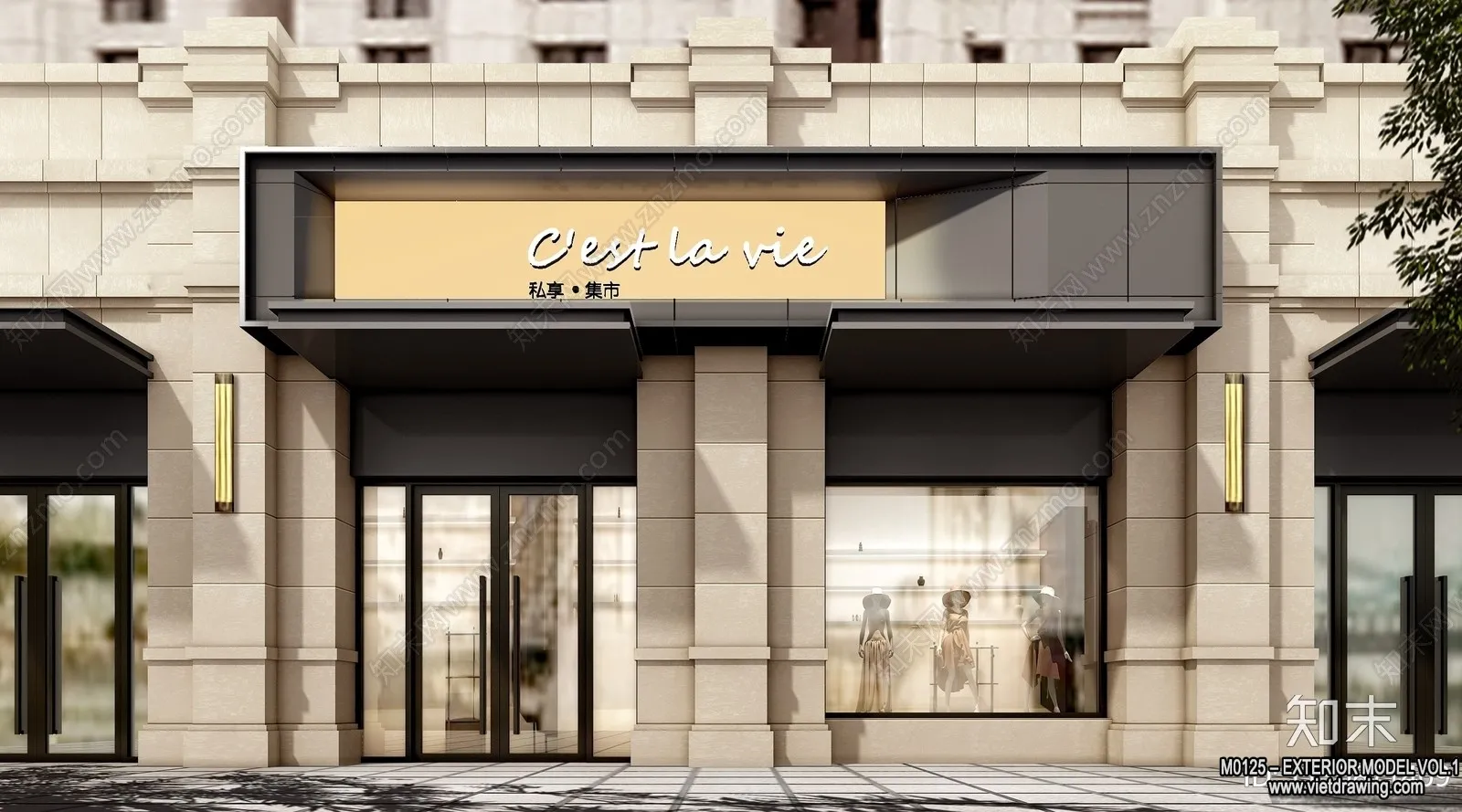 Exterior 3D Collection - Shop - Fastfood - Retails - 3D Models - 213