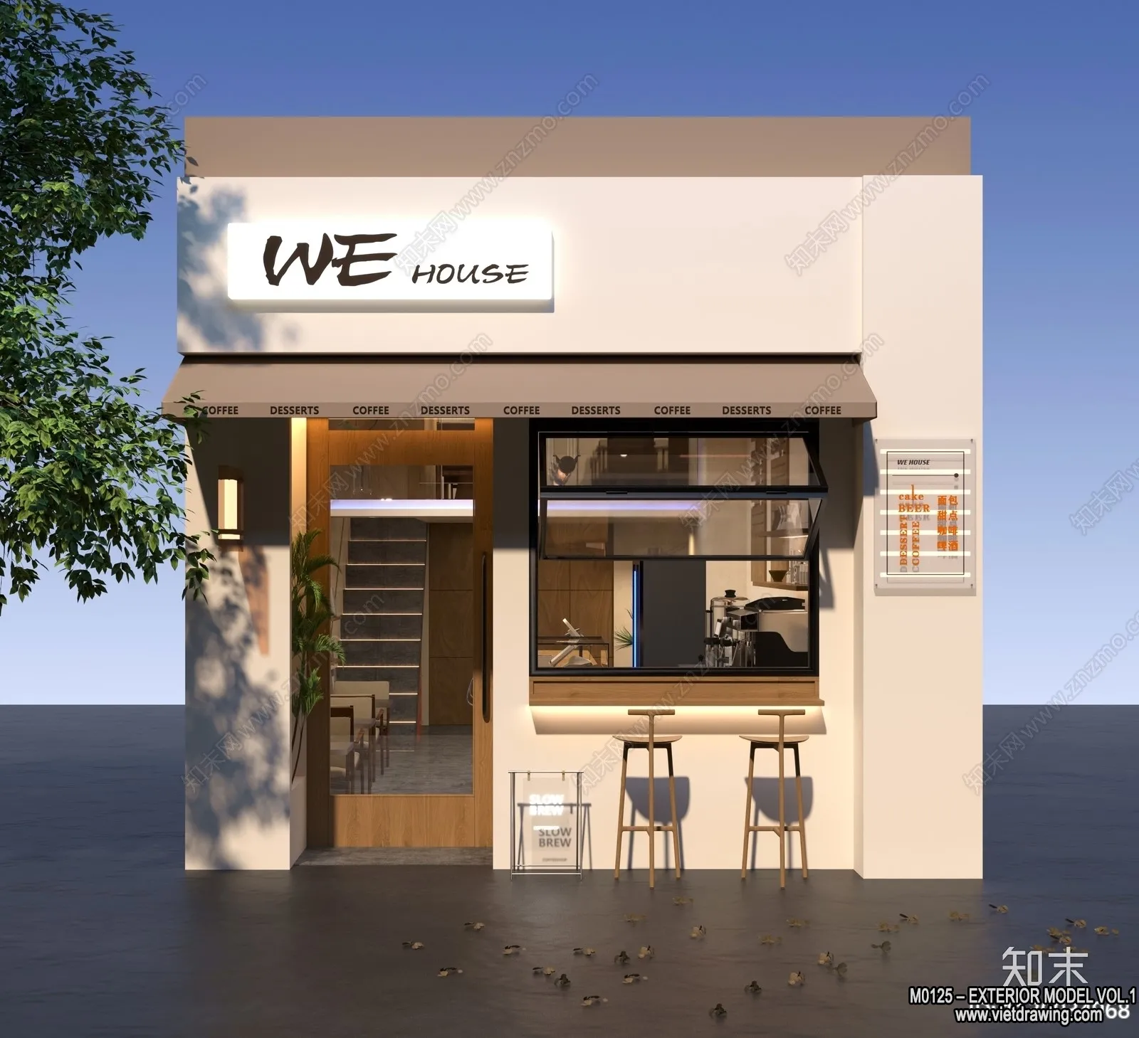 Exterior 3D Collection - Shop - Fastfood - Retails - 3D Models - 215