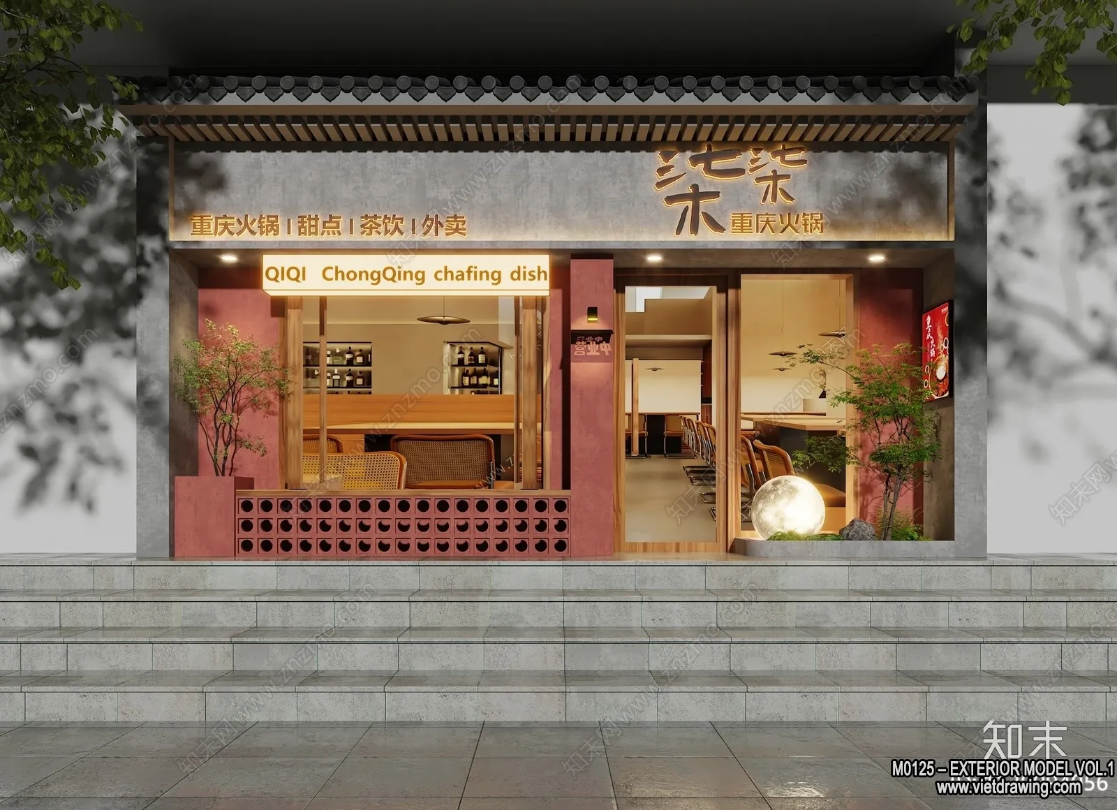 Exterior 3D Collection - Shop - Fastfood - Retails - 3D Models - 224