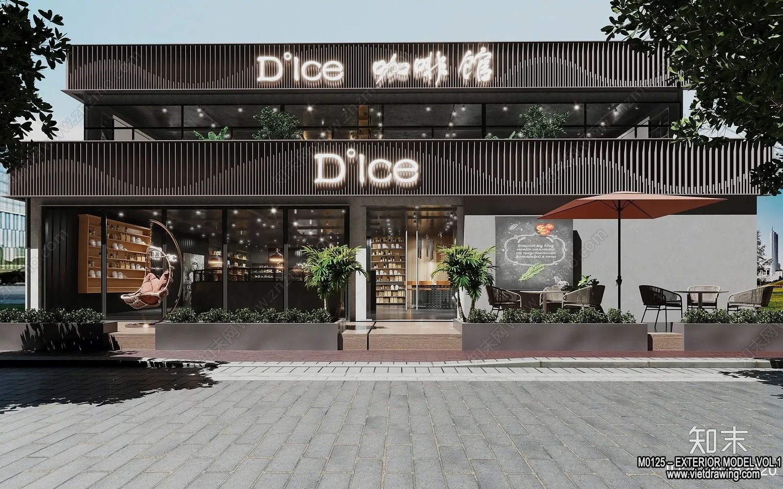 Exterior 3D Collection - Shop - Fastfood - Retails - 3D Models - 239