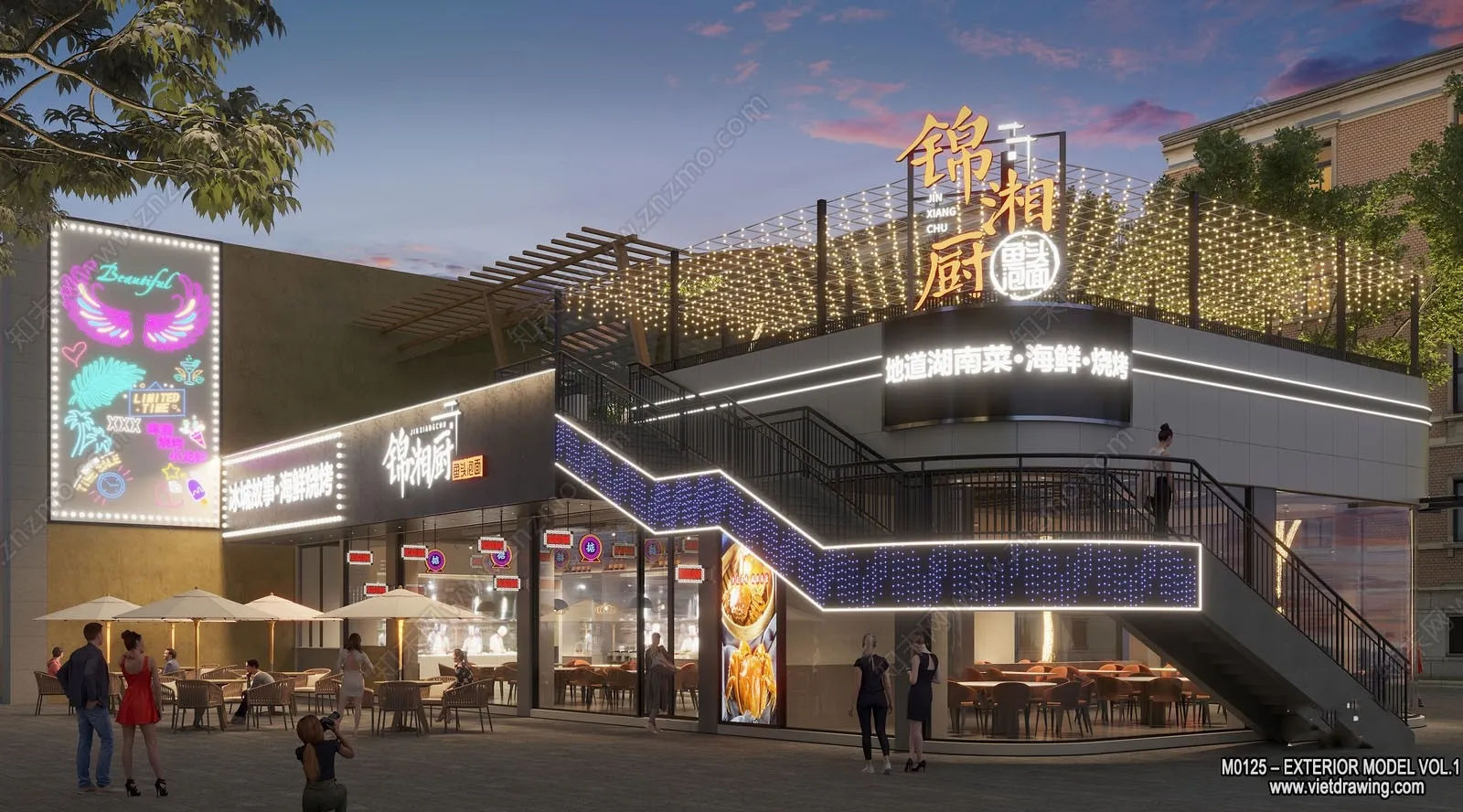 Exterior 3D Collection - Shop - Fastfood - Retails - 3D Models - 241