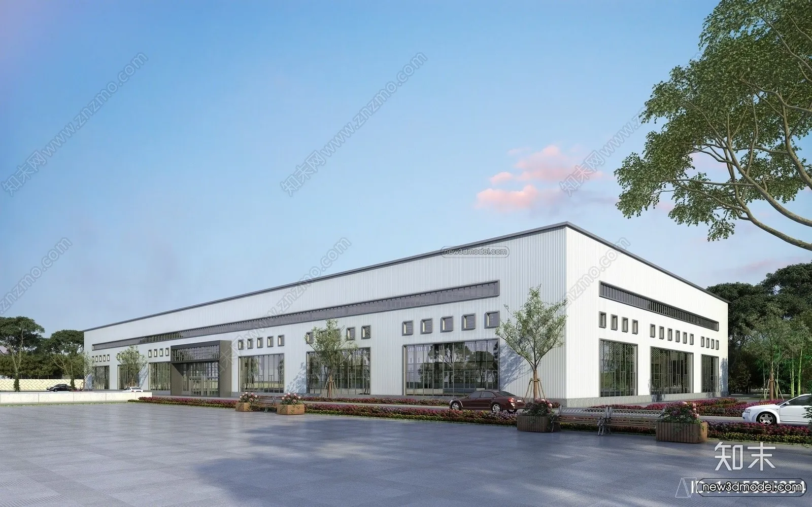 Exterior 3D Models of Factory - 3D Scene - 003