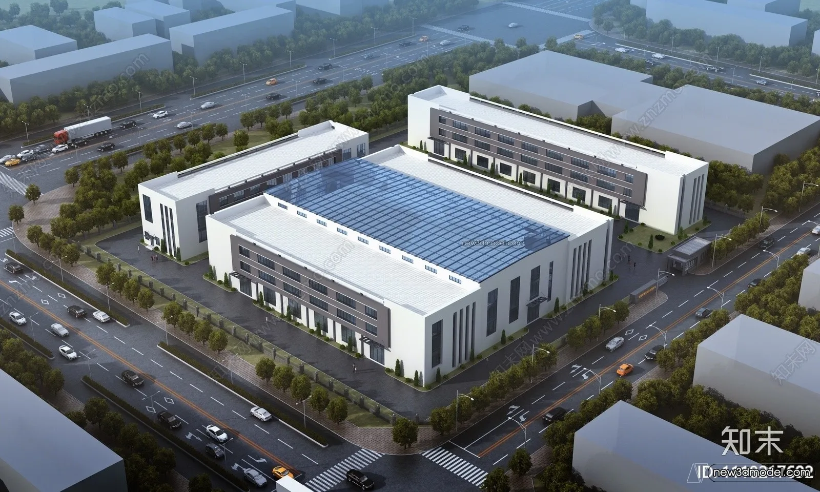 Exterior 3D Models of Factory - 3D Scene - 006