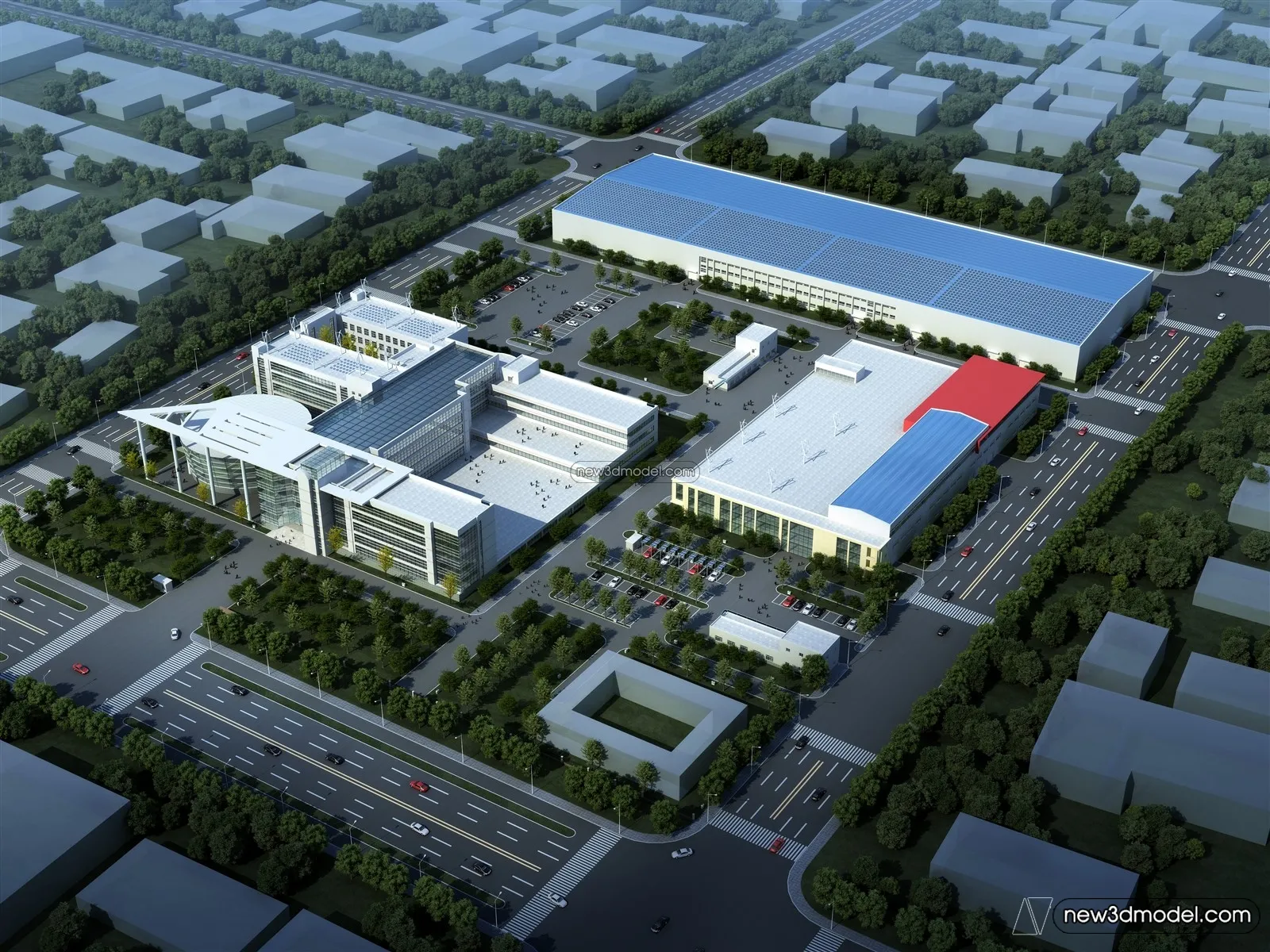 Exterior 3D Models of Factory - 3D Scene - 009