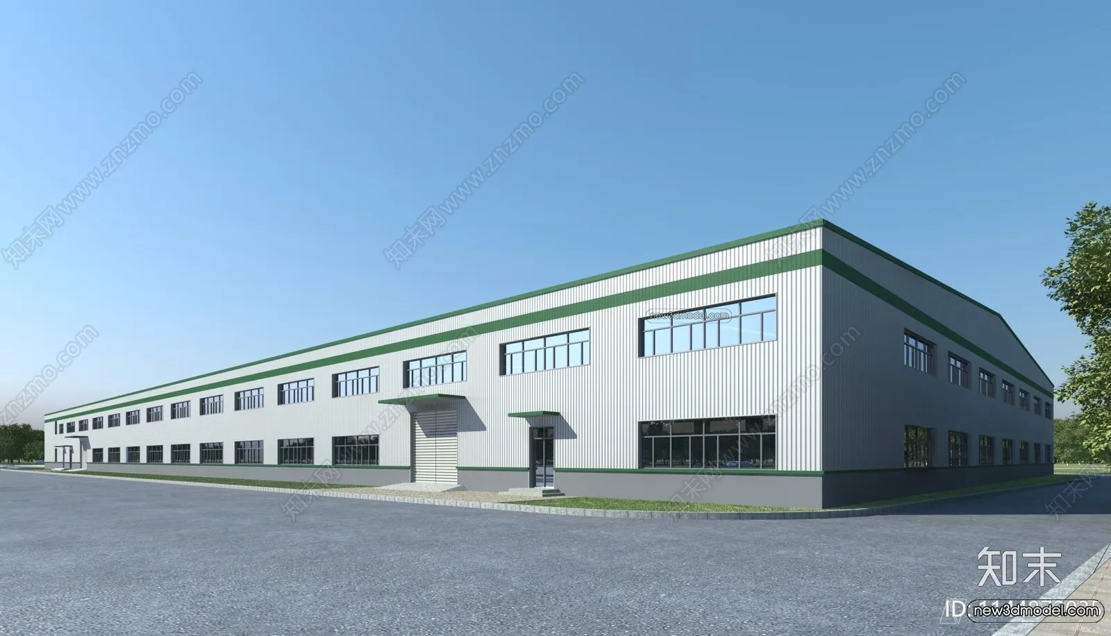 Exterior 3D Models of Factory - 3D Scene - 011