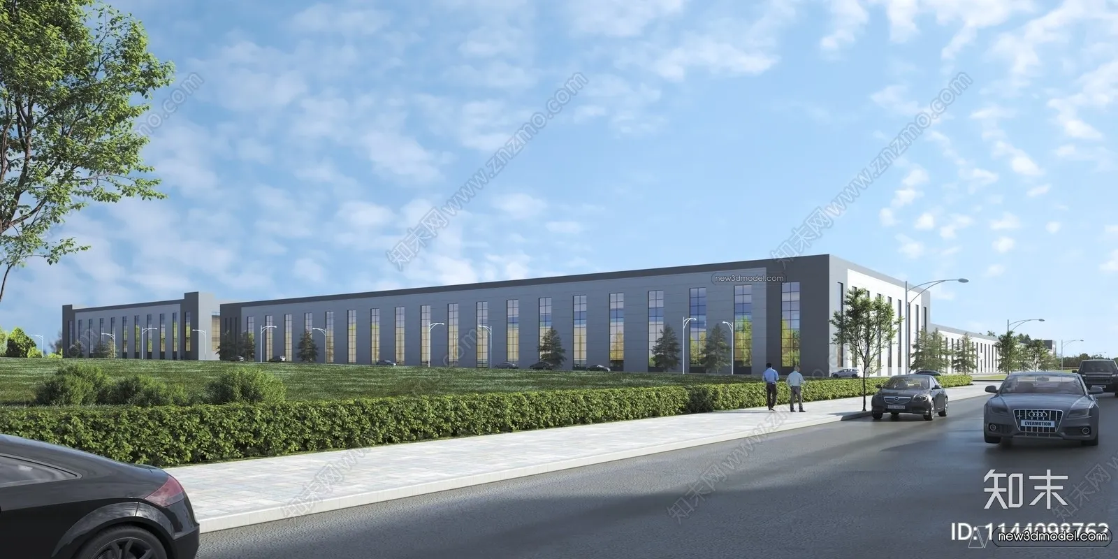 Exterior 3D Models of Factory - 3D Scene - 014