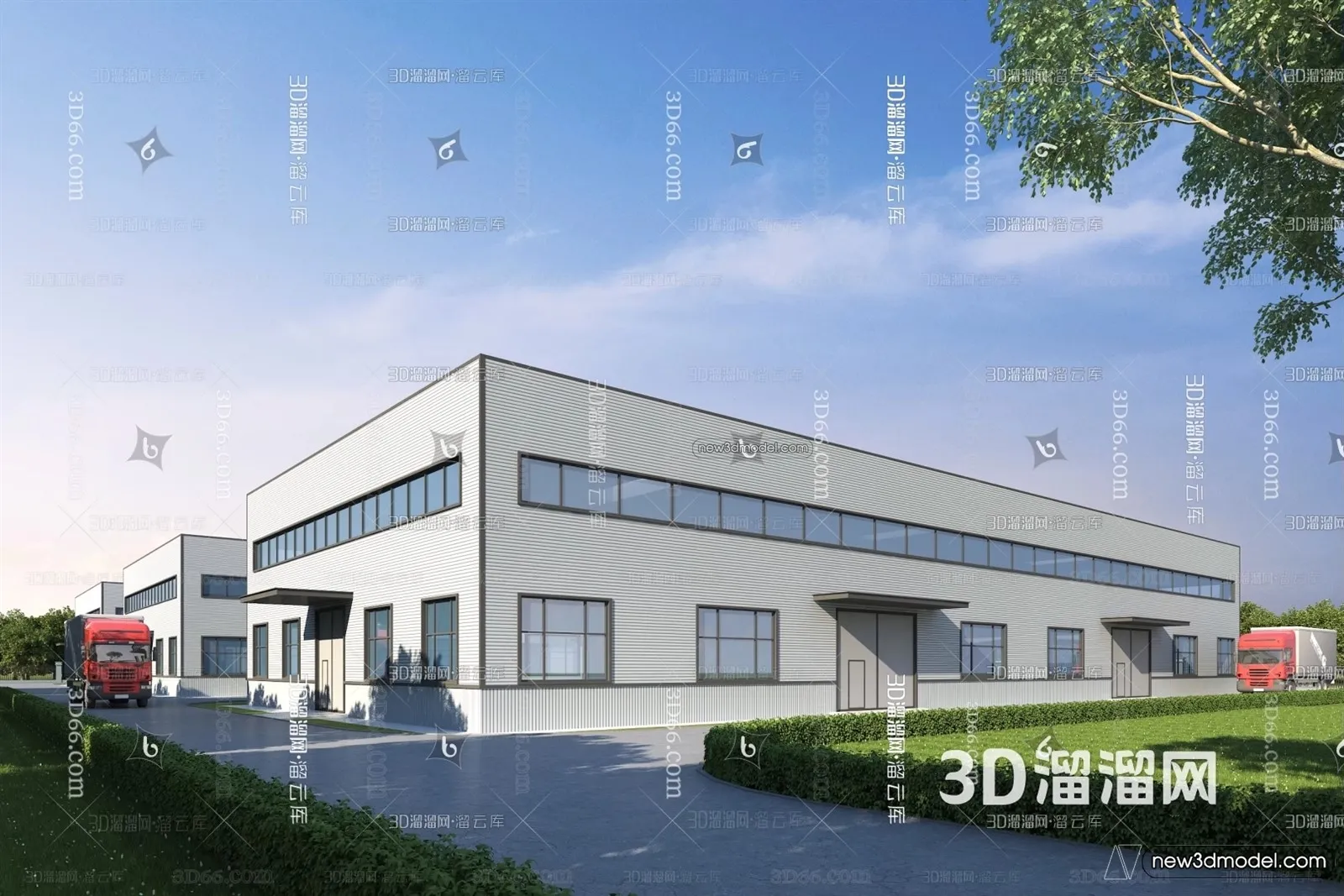 Exterior 3D Models of Factory - 3D Scene - 019