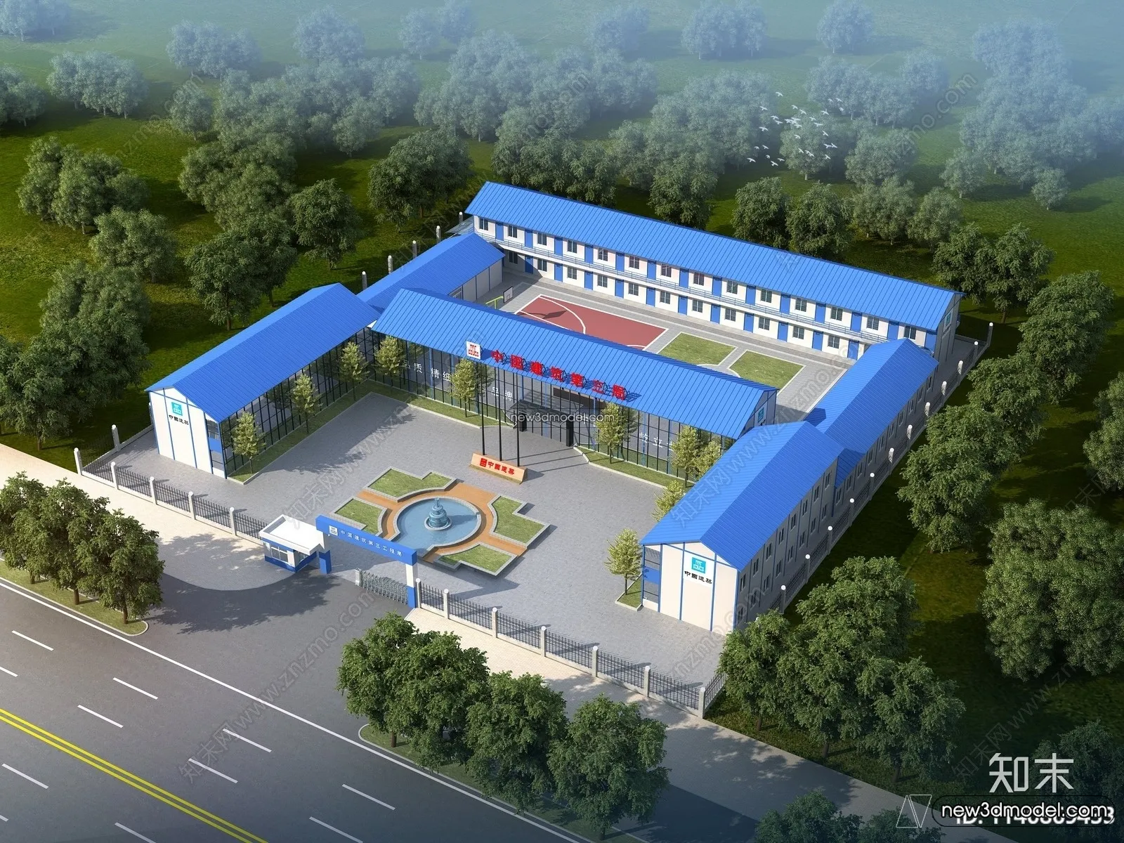 Exterior 3D Models of Factory - 3D Scene - 020