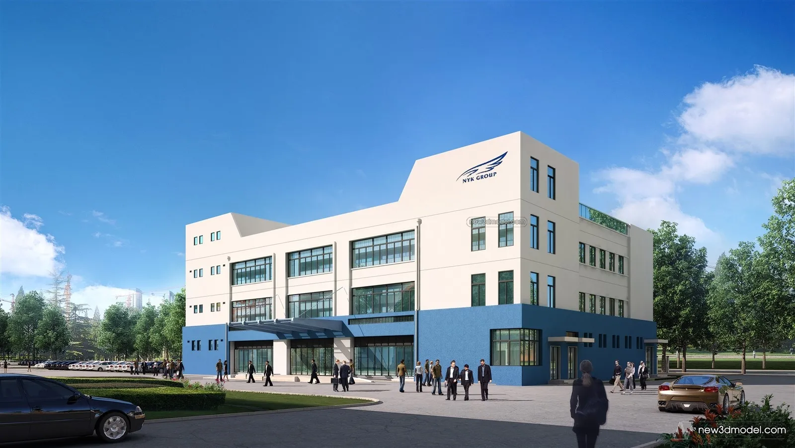 Exterior 3D Models of Factory - 3D Scene - 028