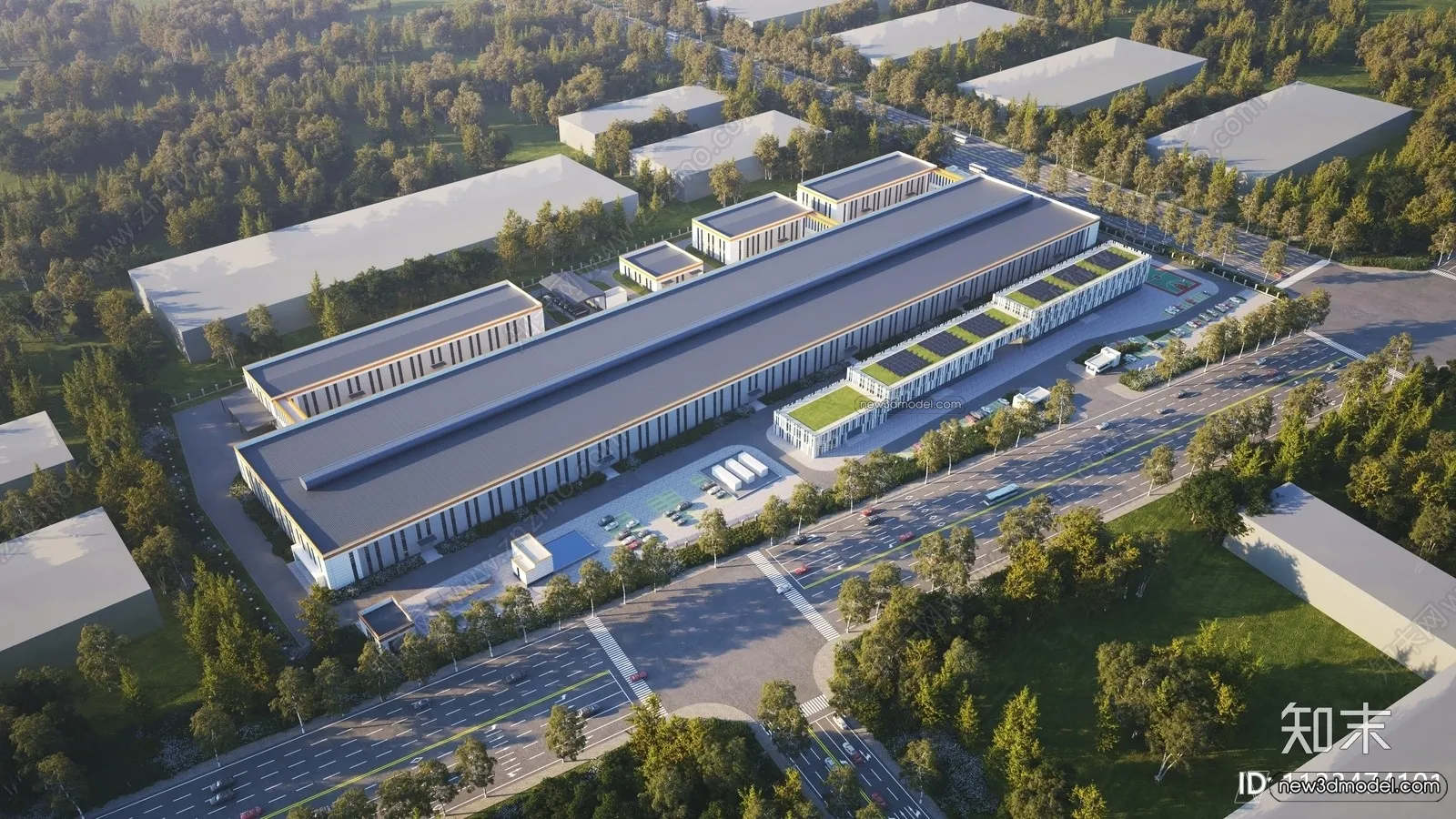 Exterior 3D Models of Factory - 3D Scene - 035