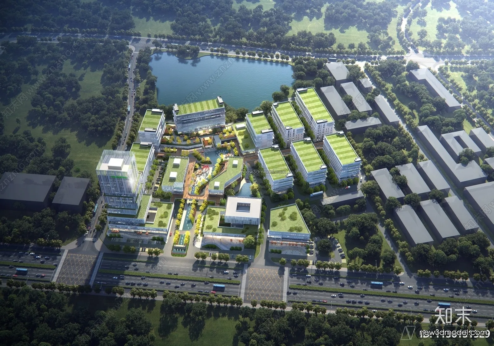 Exterior 3D Models of Factory - 3D Scene - 051