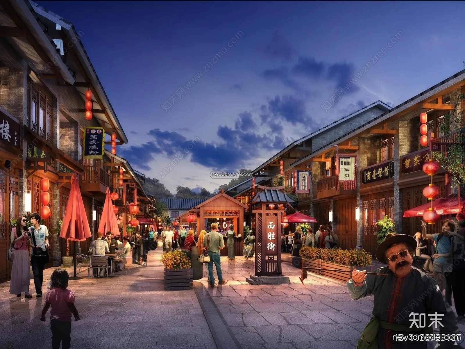 Exterior 3D Models of Pagoda - 3D Scenes - 002