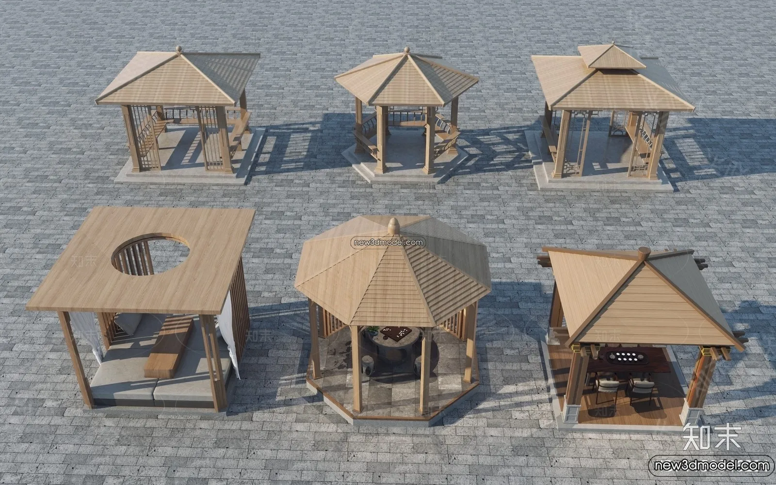 Exterior 3D Models of Pagoda - 3D Scenes - 012