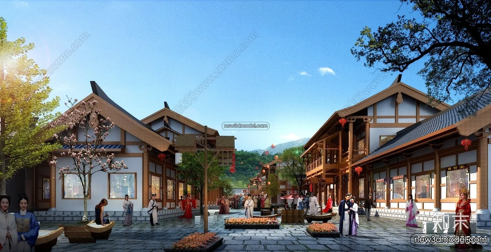 Exterior 3D Models of Pagoda - 3D Scenes - 017