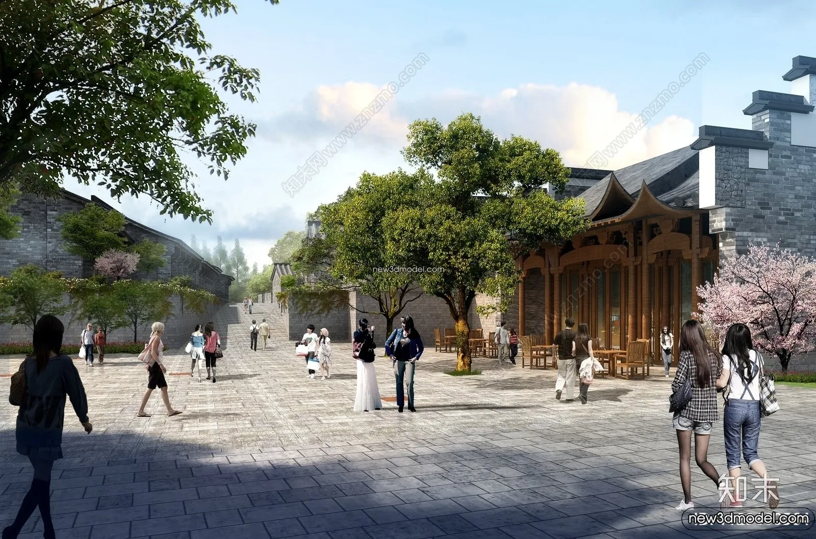 Exterior 3D Models of Pagoda - 3D Scenes - 021