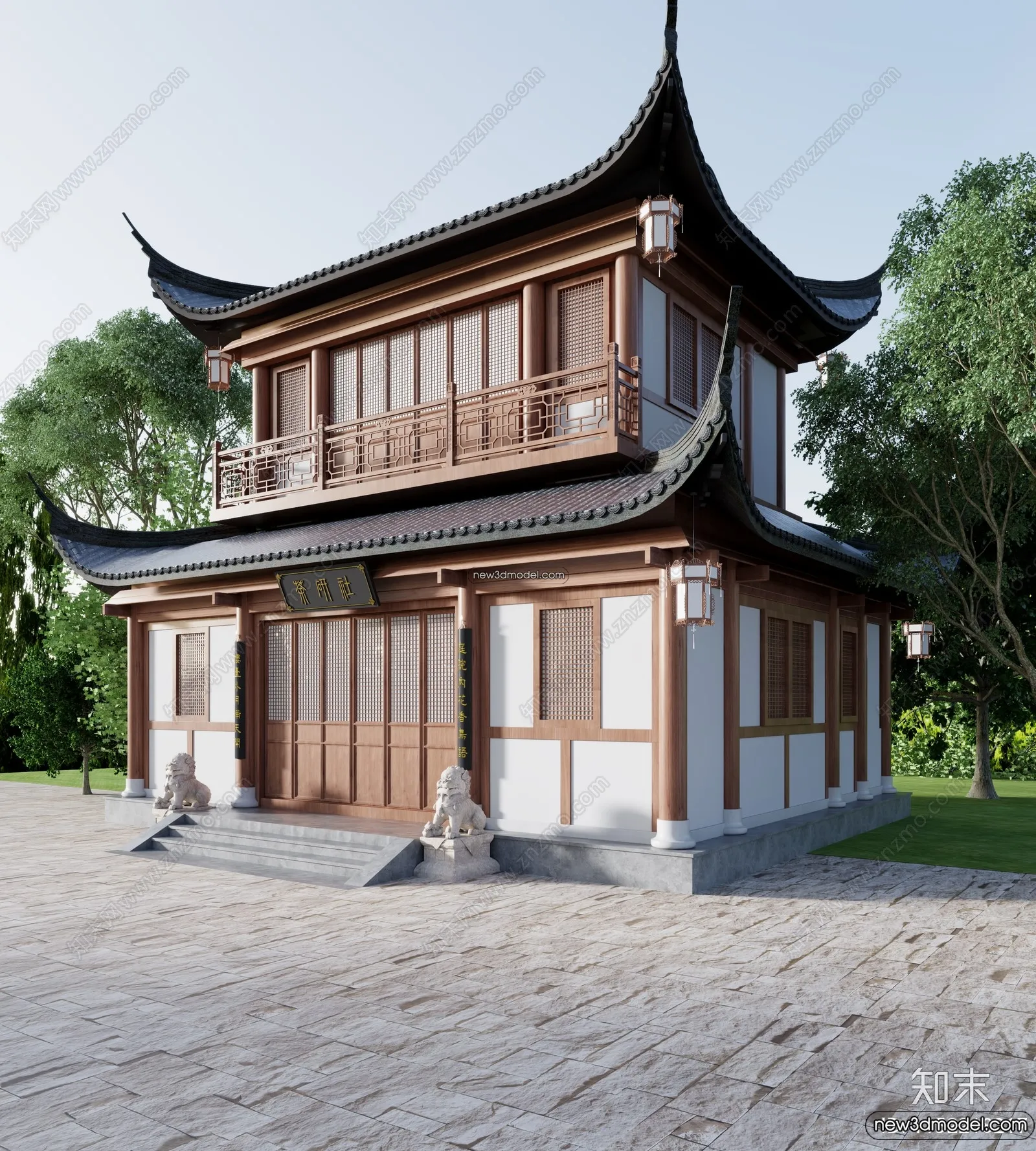 Exterior 3D Models of Pagoda - 3D Scenes - 024