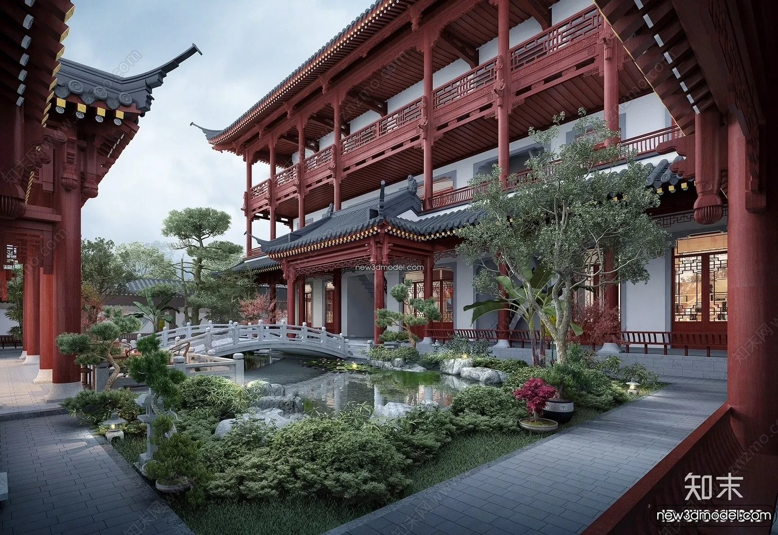 Exterior 3D Models of Pagoda - 3D Scenes - 030