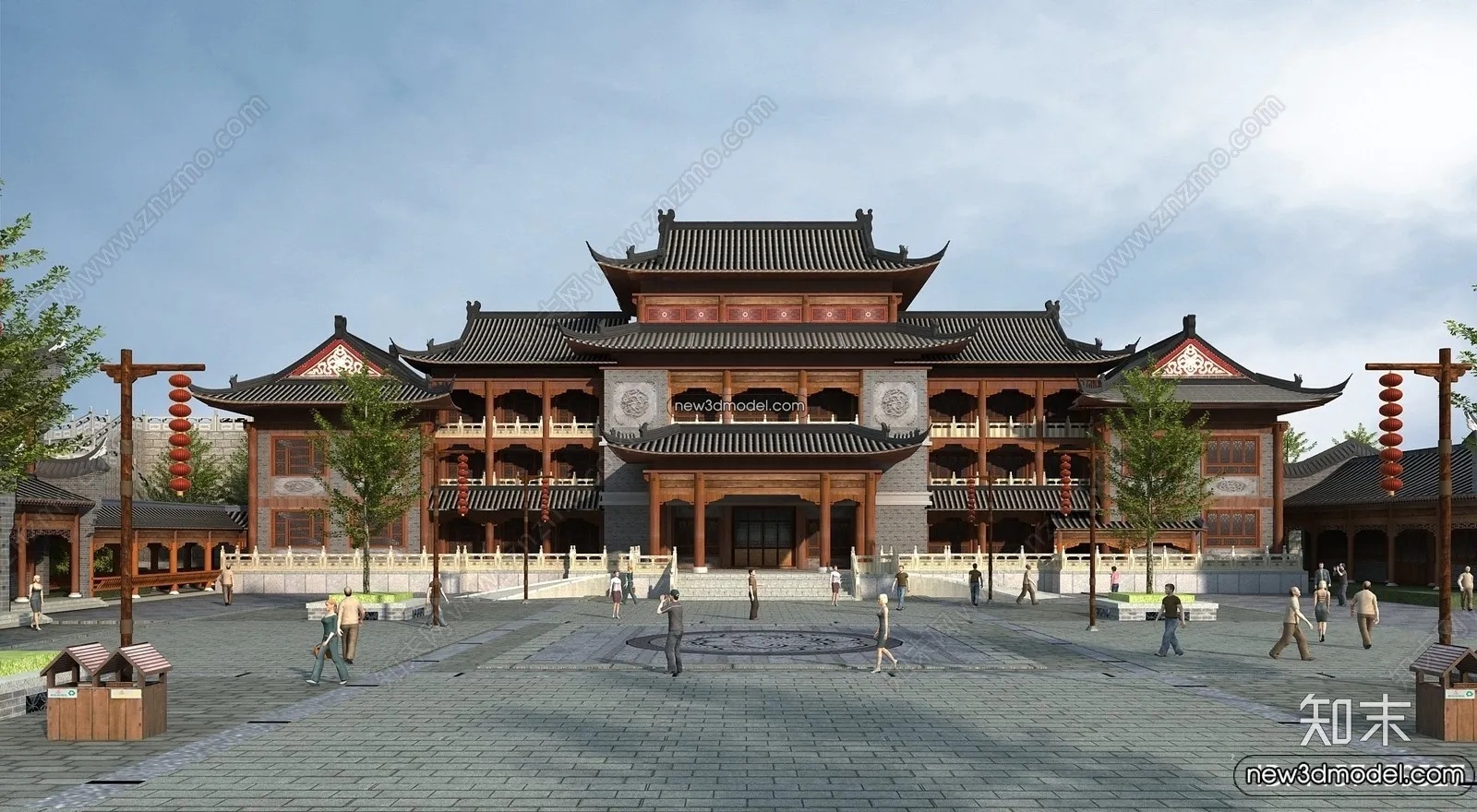 Exterior 3D Models of Pagoda - 3D Scenes - 034