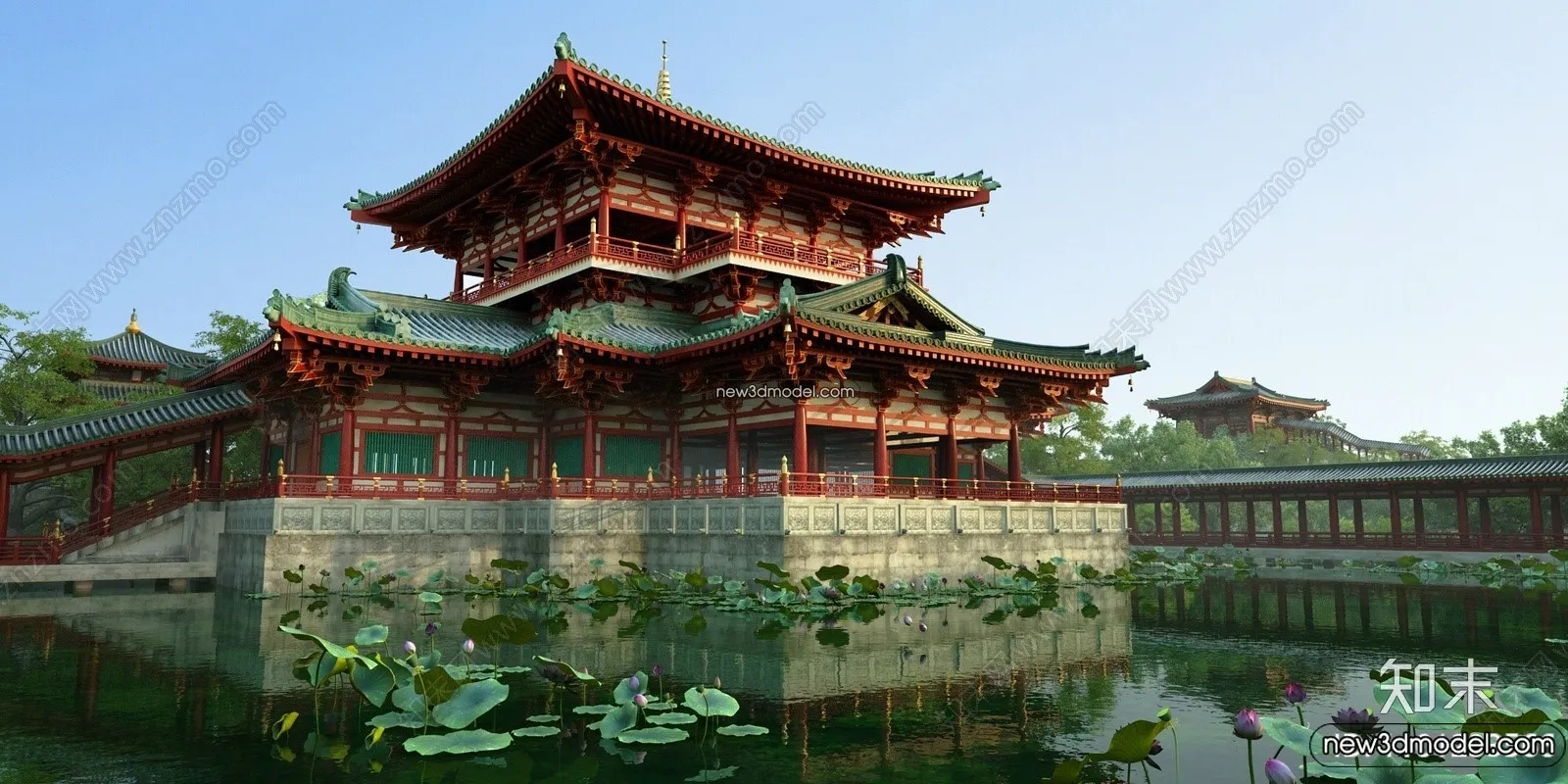 Exterior 3D Models of Pagoda - 3D Scenes - 037