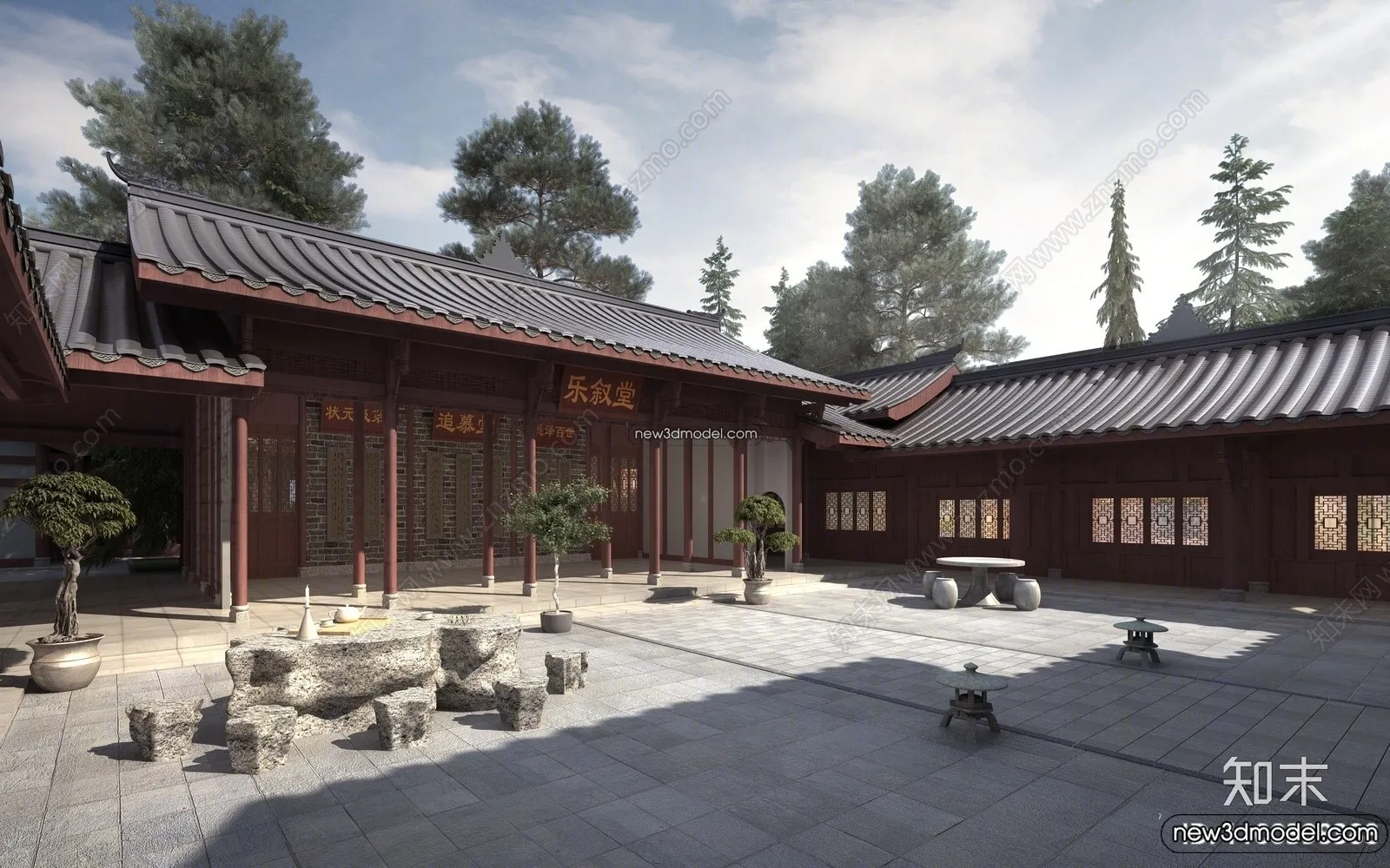 Exterior 3D Models of Pagoda - 3D Scenes - 040