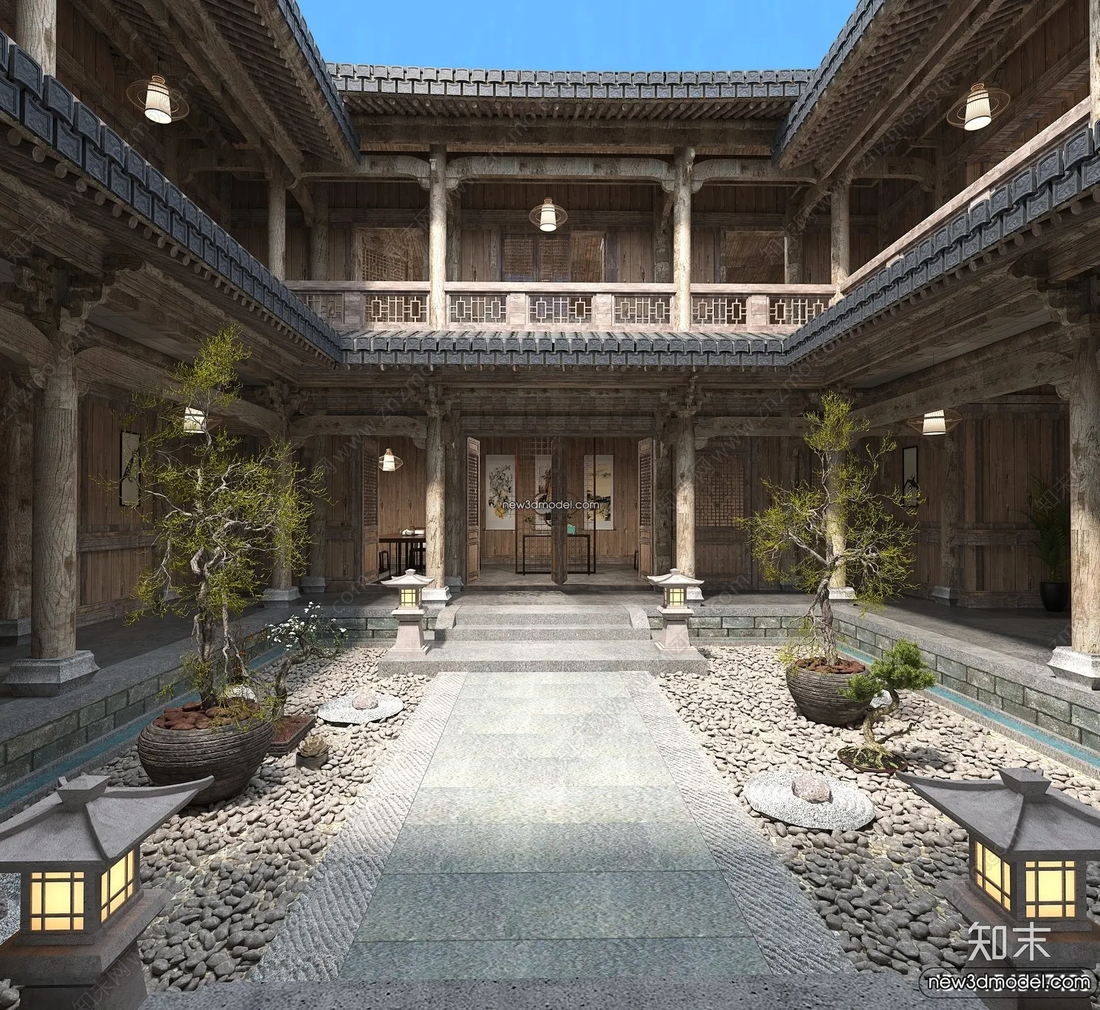 Exterior 3D Models of Pagoda - 3D Scenes - 044