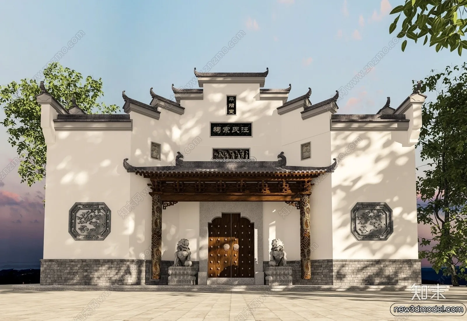 Exterior 3D Models of Pagoda - 3D Scenes - 048