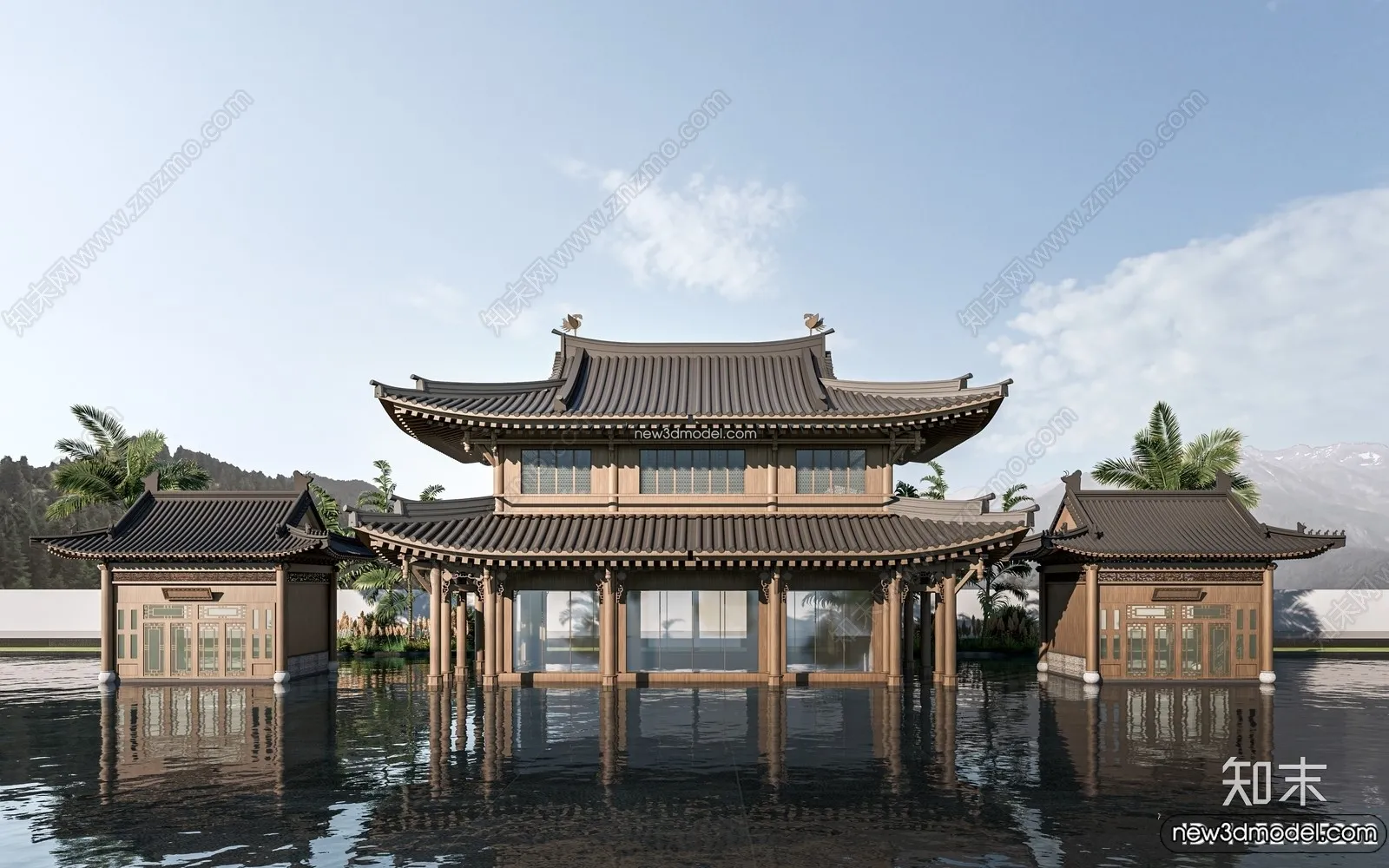 Exterior 3D Models of Pagoda - 3D Scenes - 049