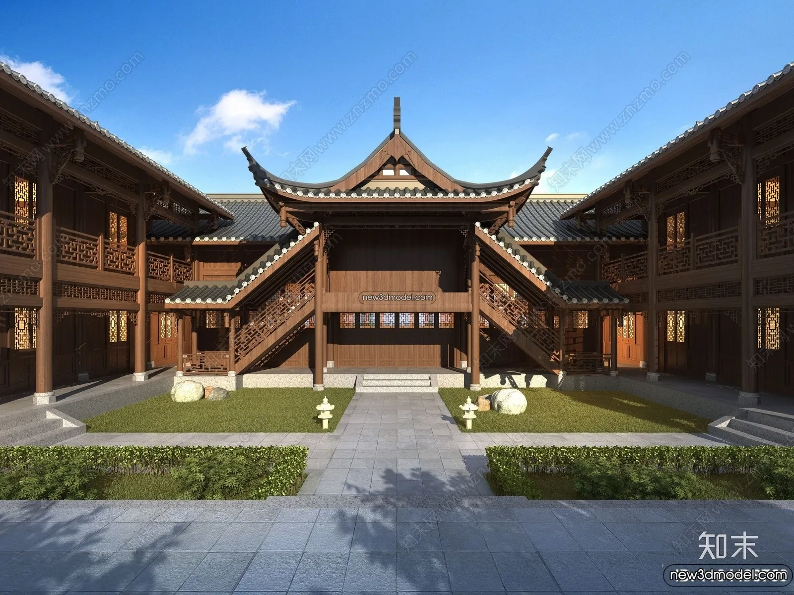 Exterior 3D Models of Pagoda - 3D Scenes - 061