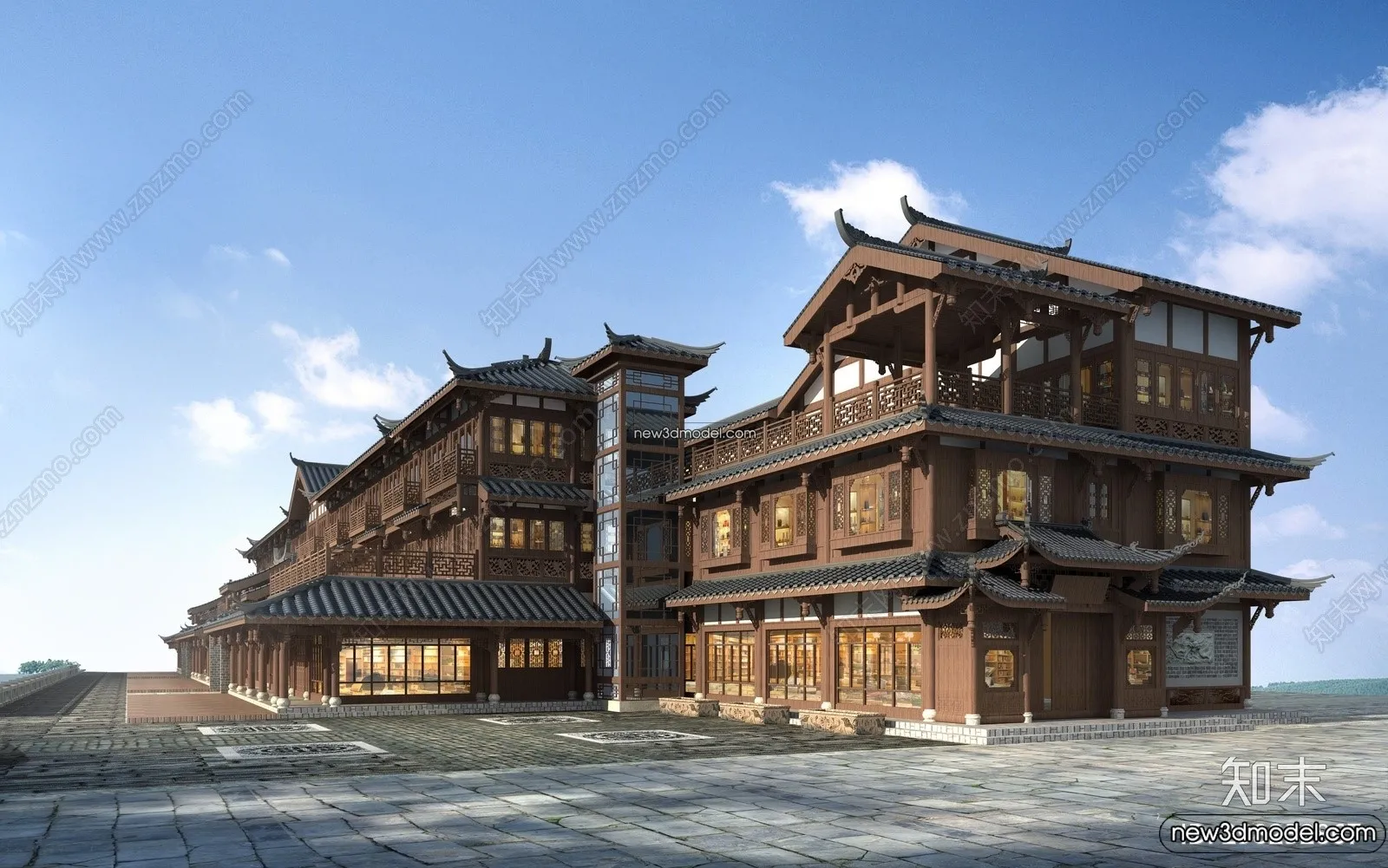 Exterior 3D Models of Pagoda - 3D Scenes - 063