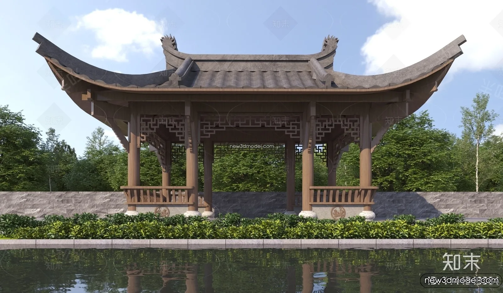 Exterior 3D Models of Pagoda - 3D Scenes - 065