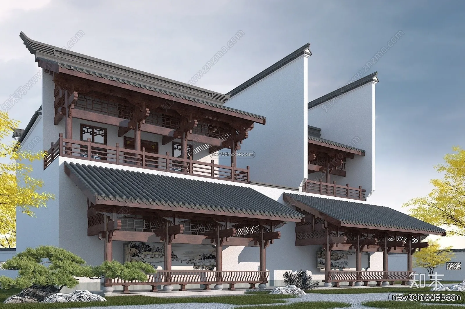 Exterior 3D Models of Pagoda - 3D Scenes - 068