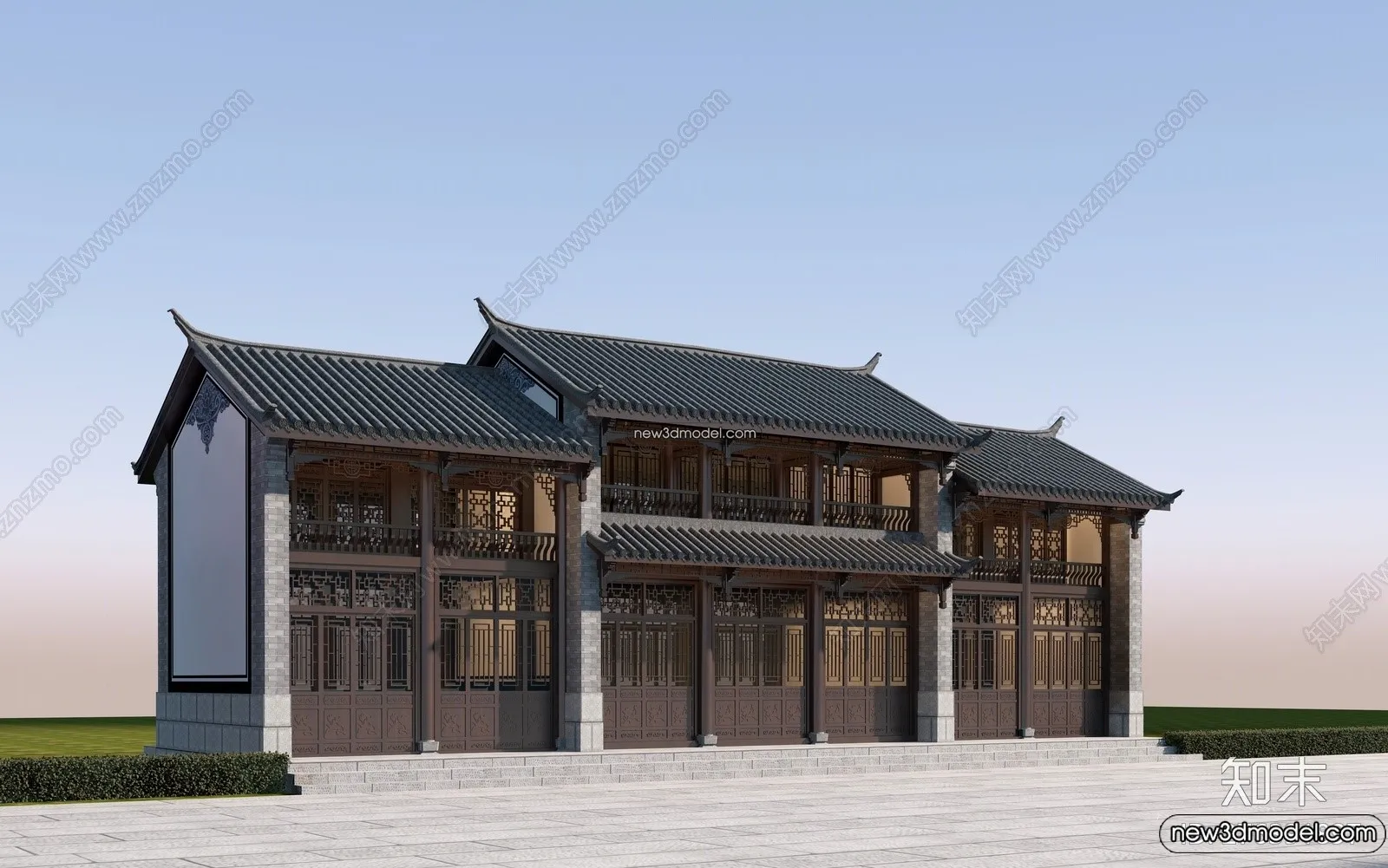 Exterior 3D Models of Pagoda - 3D Scenes - 069