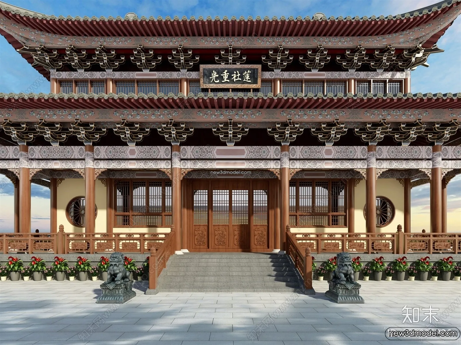 Exterior 3D Models of Pagoda - 3D Scenes - 071