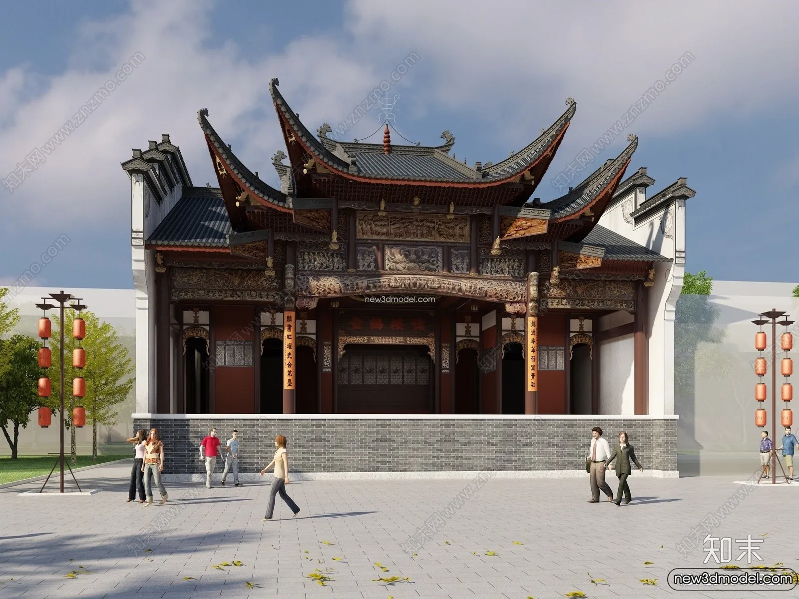 Exterior 3D Models of Pagoda - 3D Scenes - 072