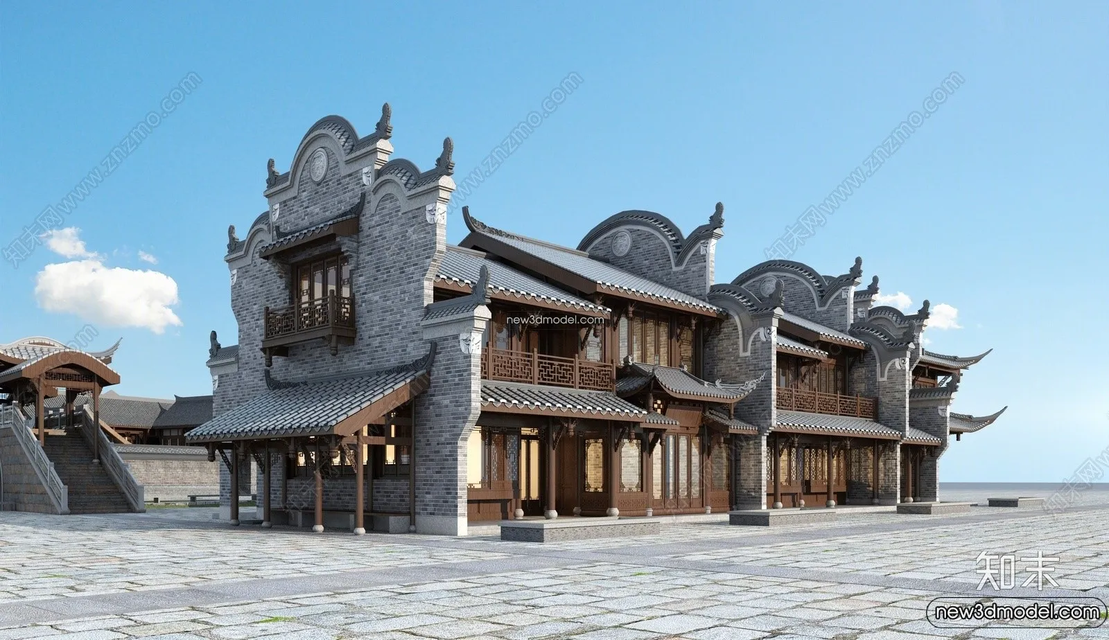 Exterior 3D Models of Pagoda - 3D Scenes - 073